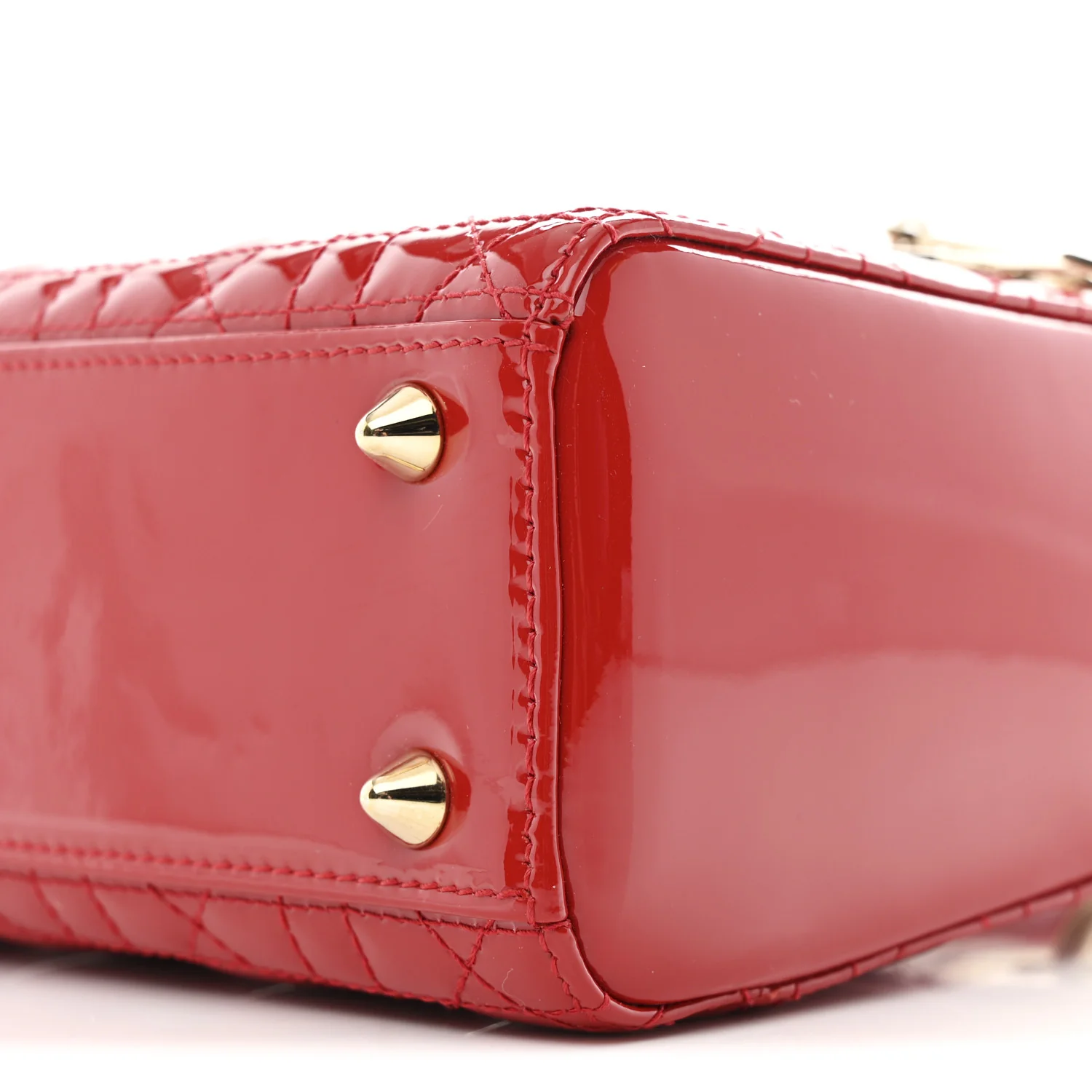 Patent Cannage Small Lady Dior Red - Image 10