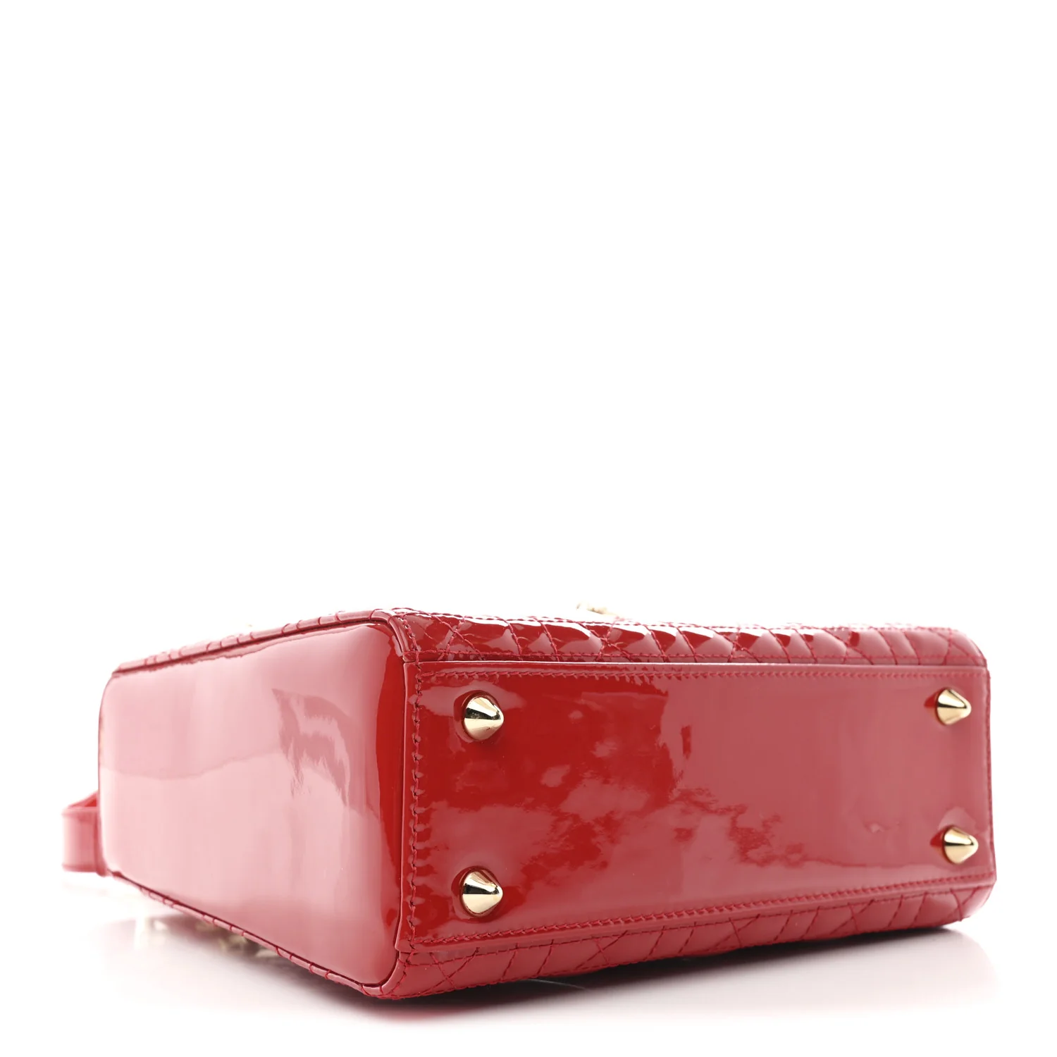 Patent Cannage Small Lady Dior Red - Image 4