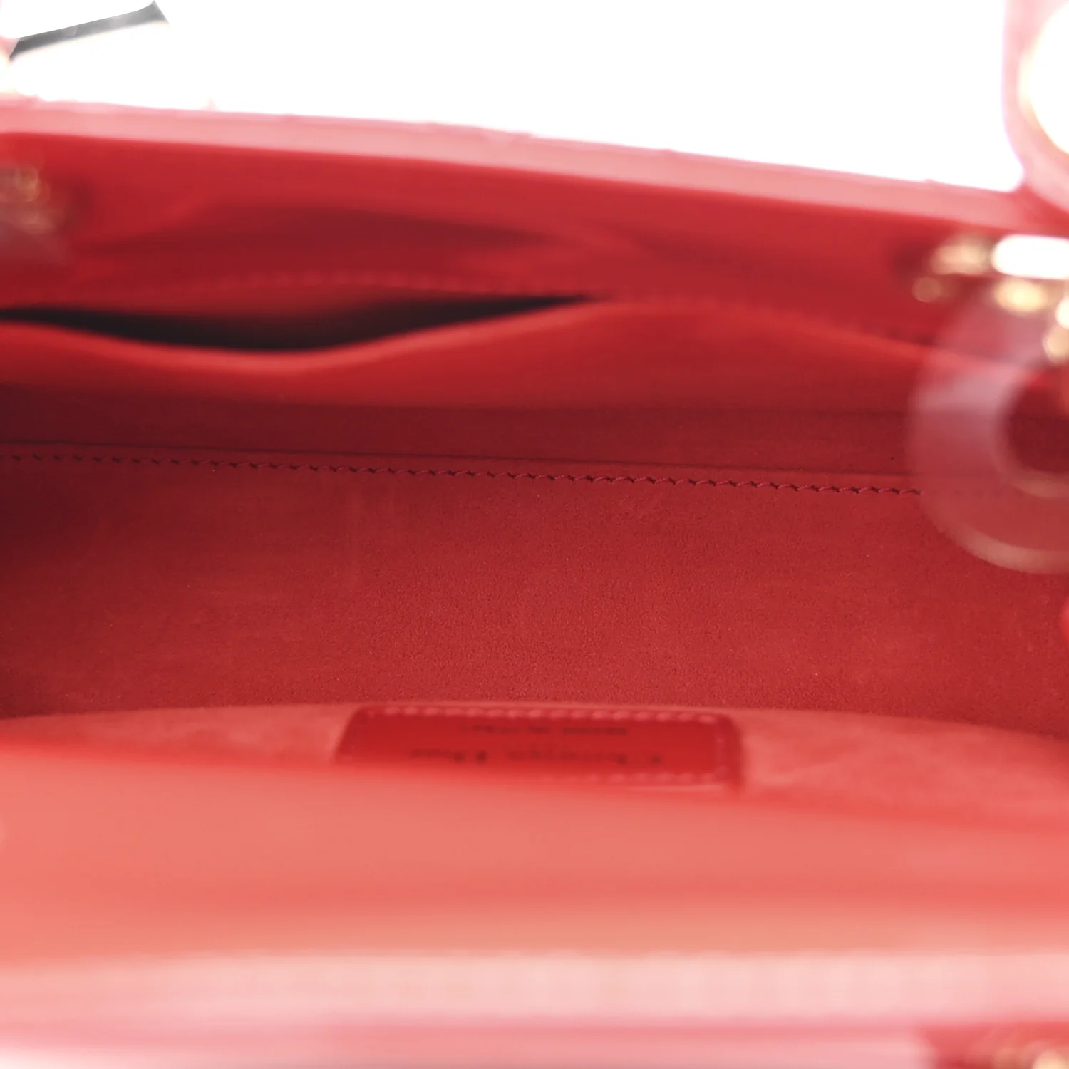 Patent Cannage Small Lady Dior Red - Image 5