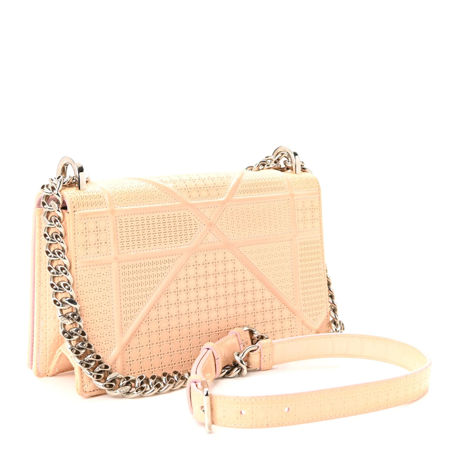 Patent Micro-Cannage Small Diorama Flap Bag Rose - Image 3