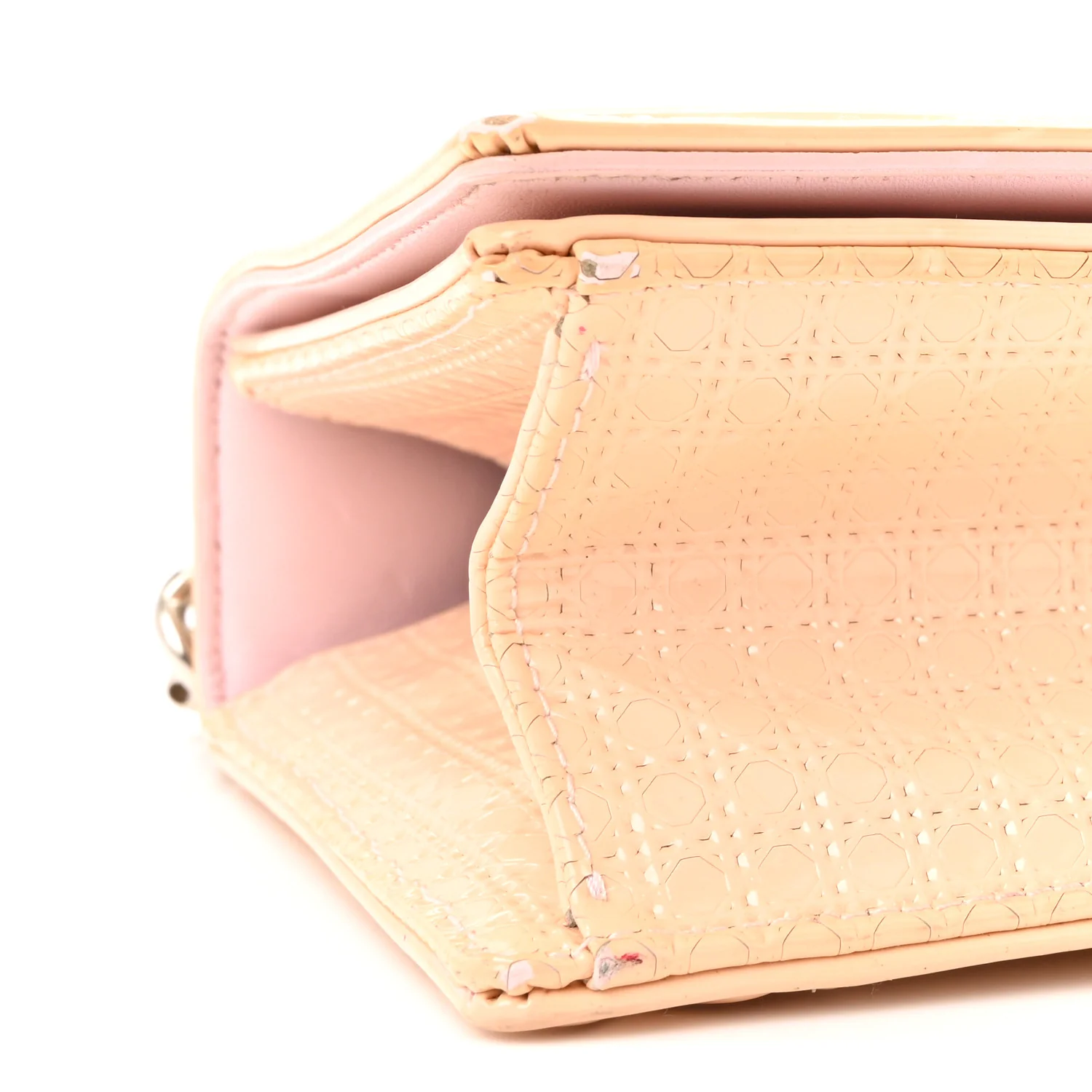 Patent Micro-Cannage Small Diorama Flap Bag Rose - Image 9
