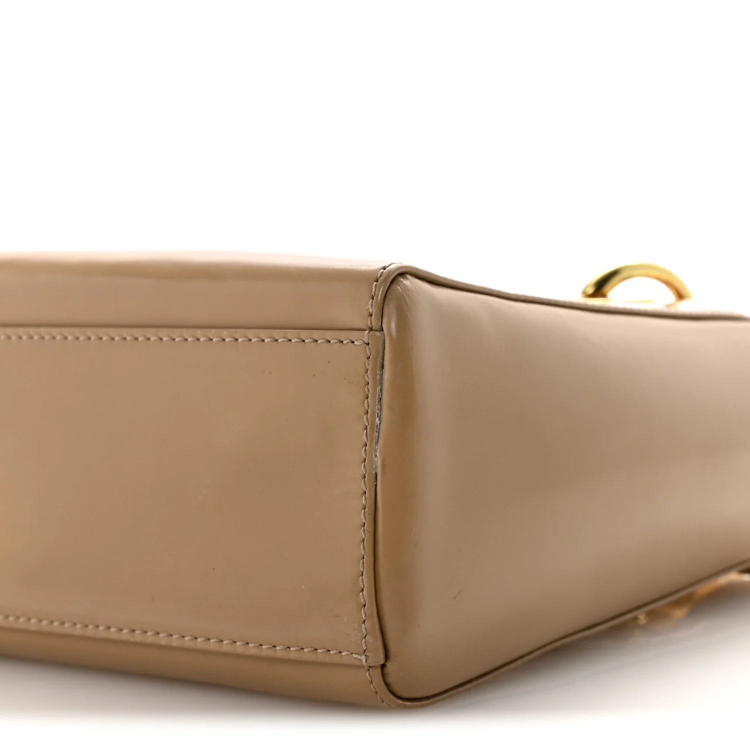 Patent Mini Lady Dior Beige - Image 10