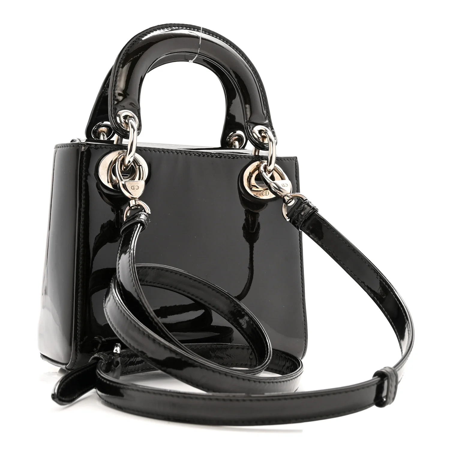 Patent Mini Lady Dior Black - Image 3