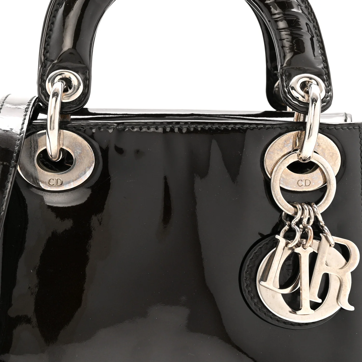 Patent Mini Lady Dior Black - Image 8