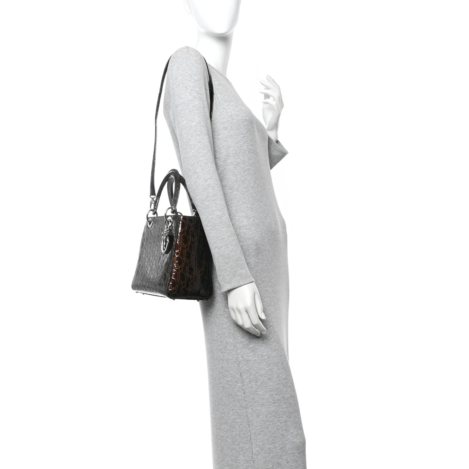 Patent Ultimate Medium Lady Dior Brown - Image 2