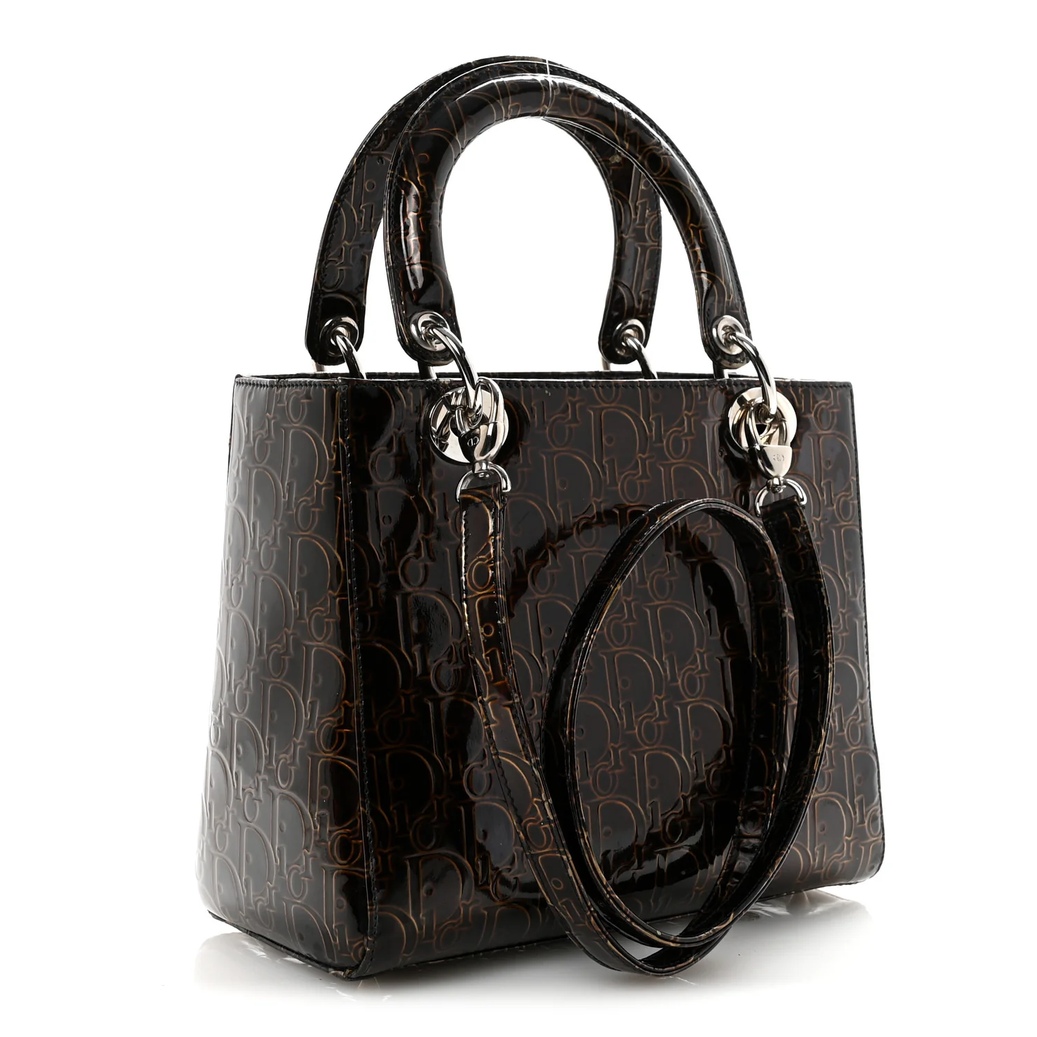 Patent Ultimate Medium Lady Dior Brown - Image 3
