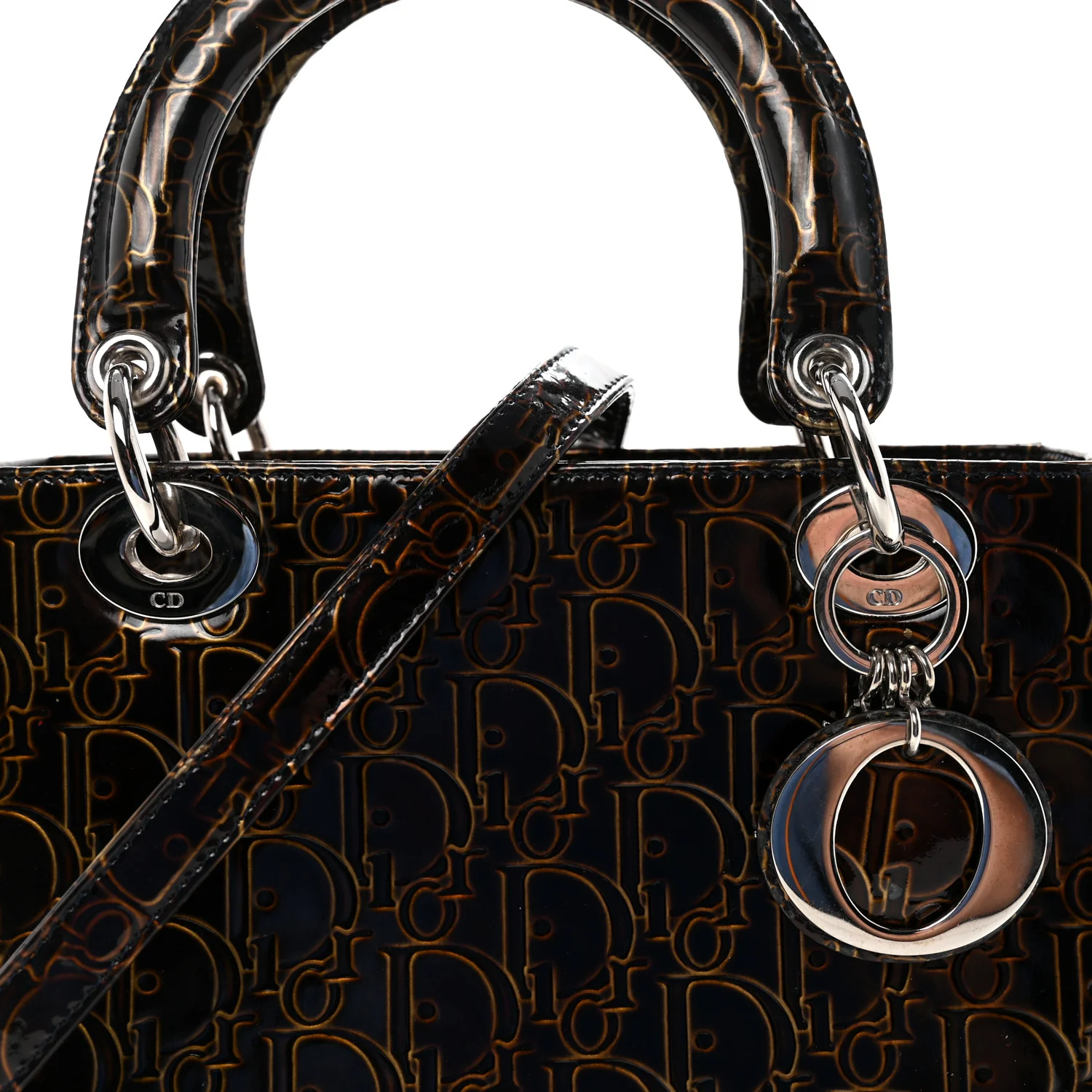 Patent Ultimate Medium Lady Dior Brown - Image 7