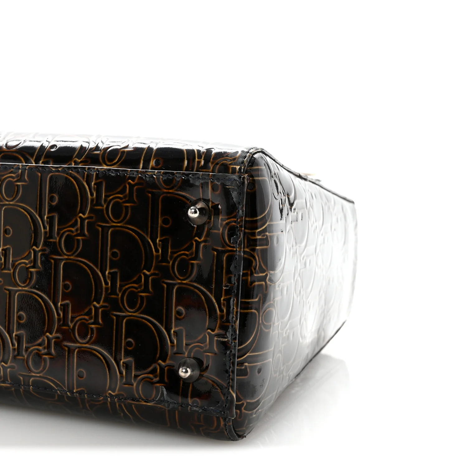 Patent Ultimate Medium Lady Dior Brown - Image 9