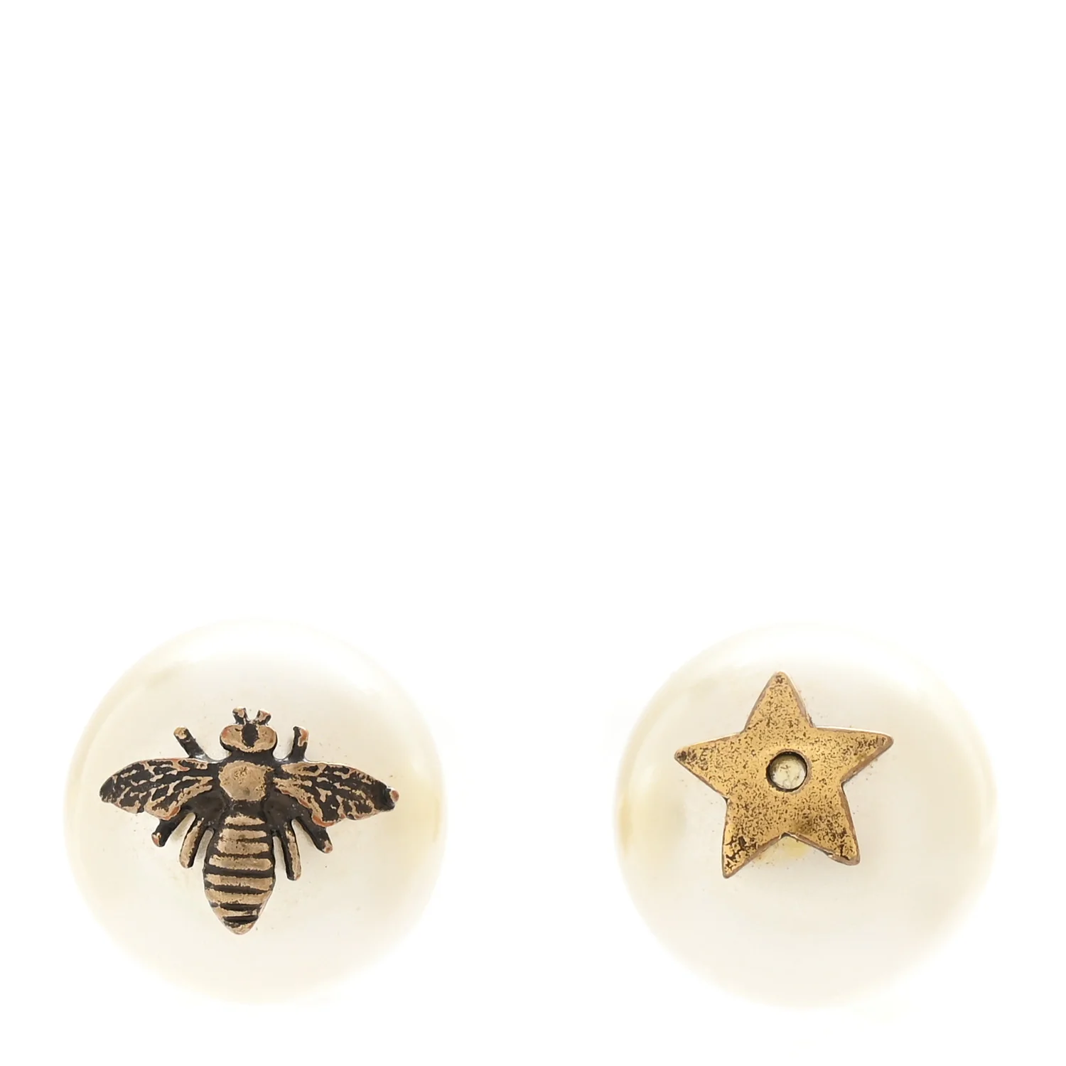 Pearl Bee Star Mise En Dior Tribal Earrings Gold - Image 5