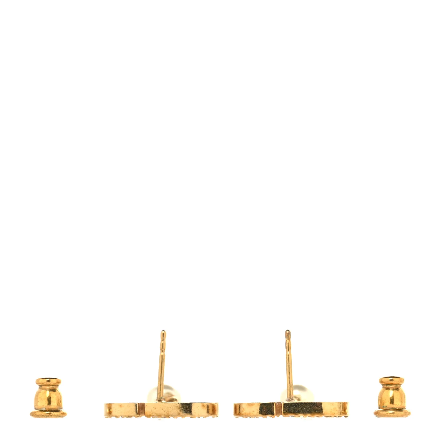Pearl Crystal CD Drop Earrings Gold - Image 7