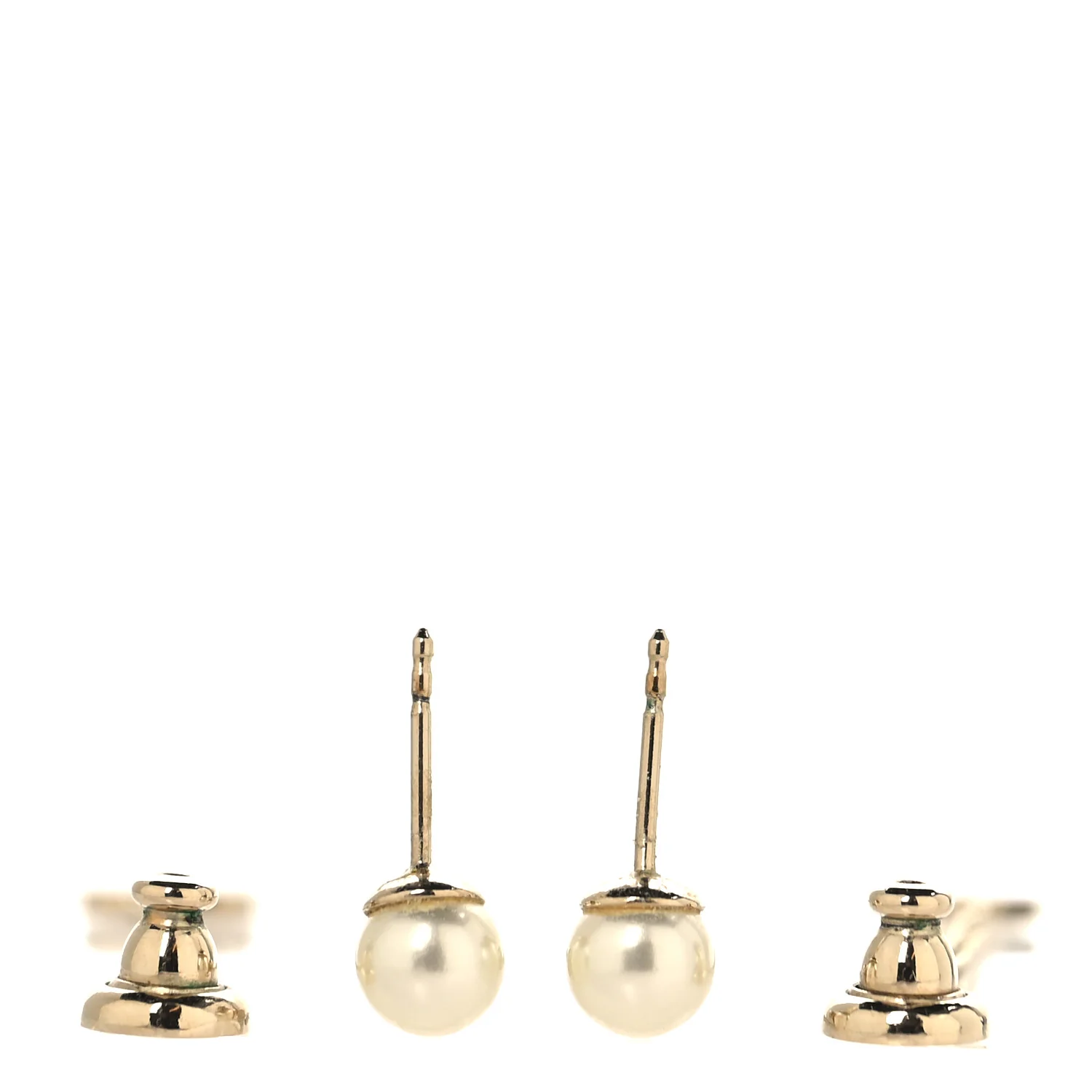 Pearl La Petite Tribale Dangle Chain Earrings Gold - Image 3