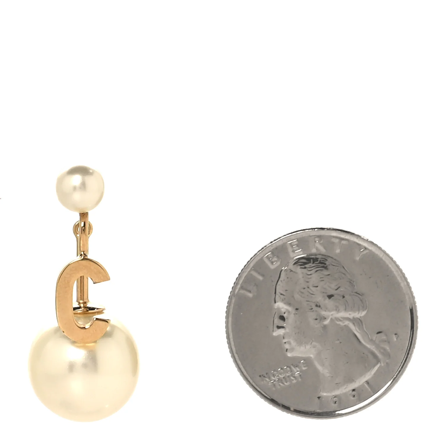 Pearl My ABCDior C Tribale Earring Gold - Image 2