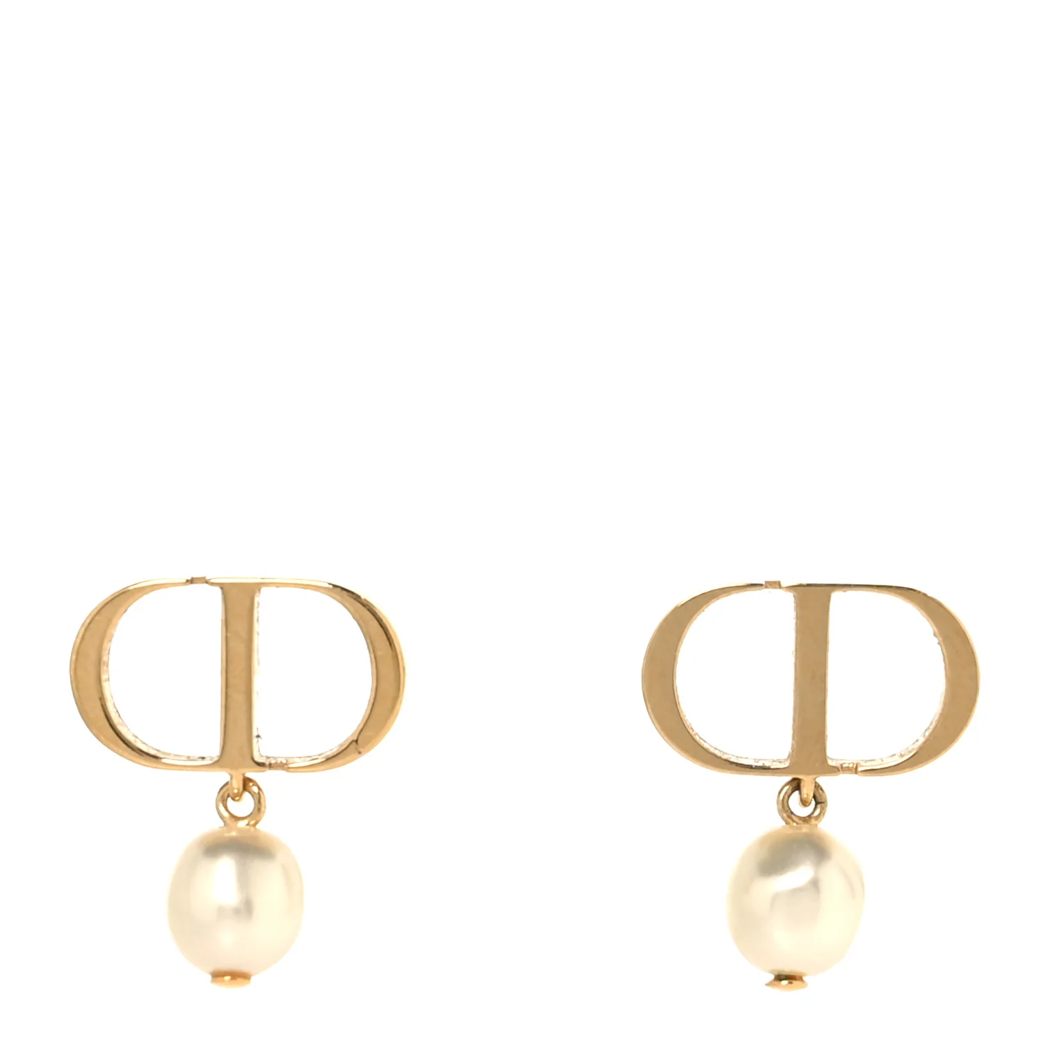 Pearl Petit CD Earrings Gold