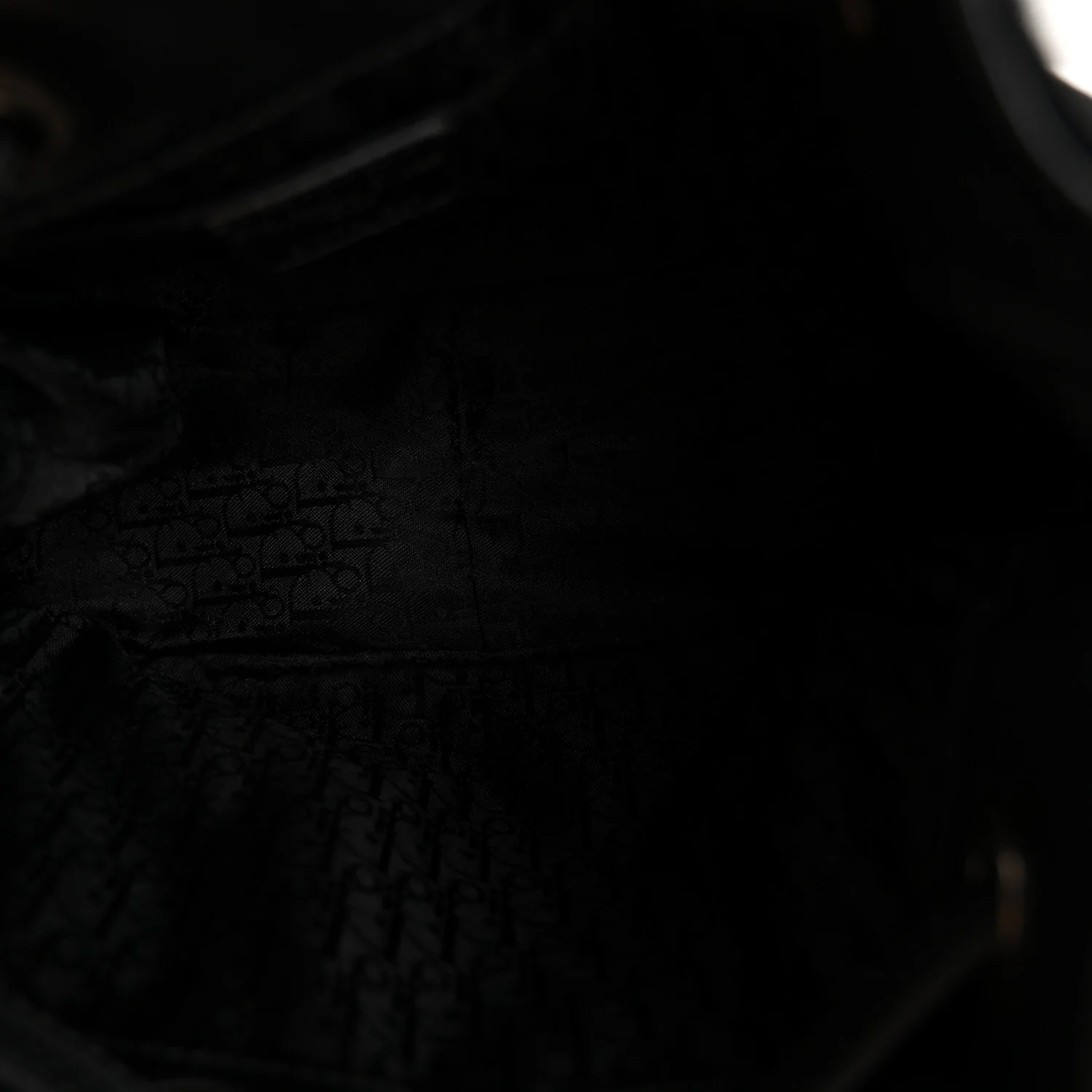 Pony Hair Cannage Drawstring Bag Black - Image 5