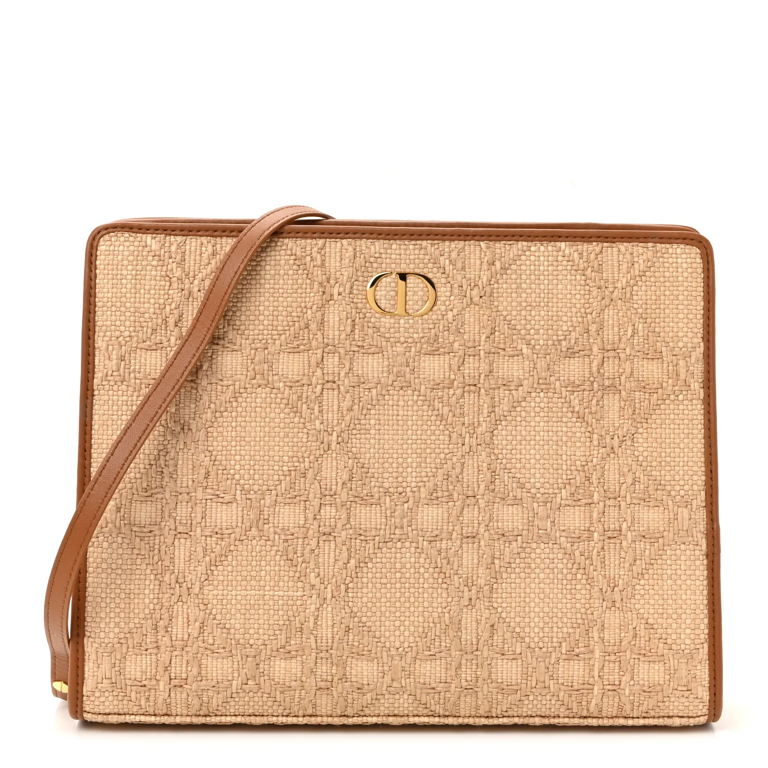 Raffia Cannage 30 Montaigne Dea Pouch Natural