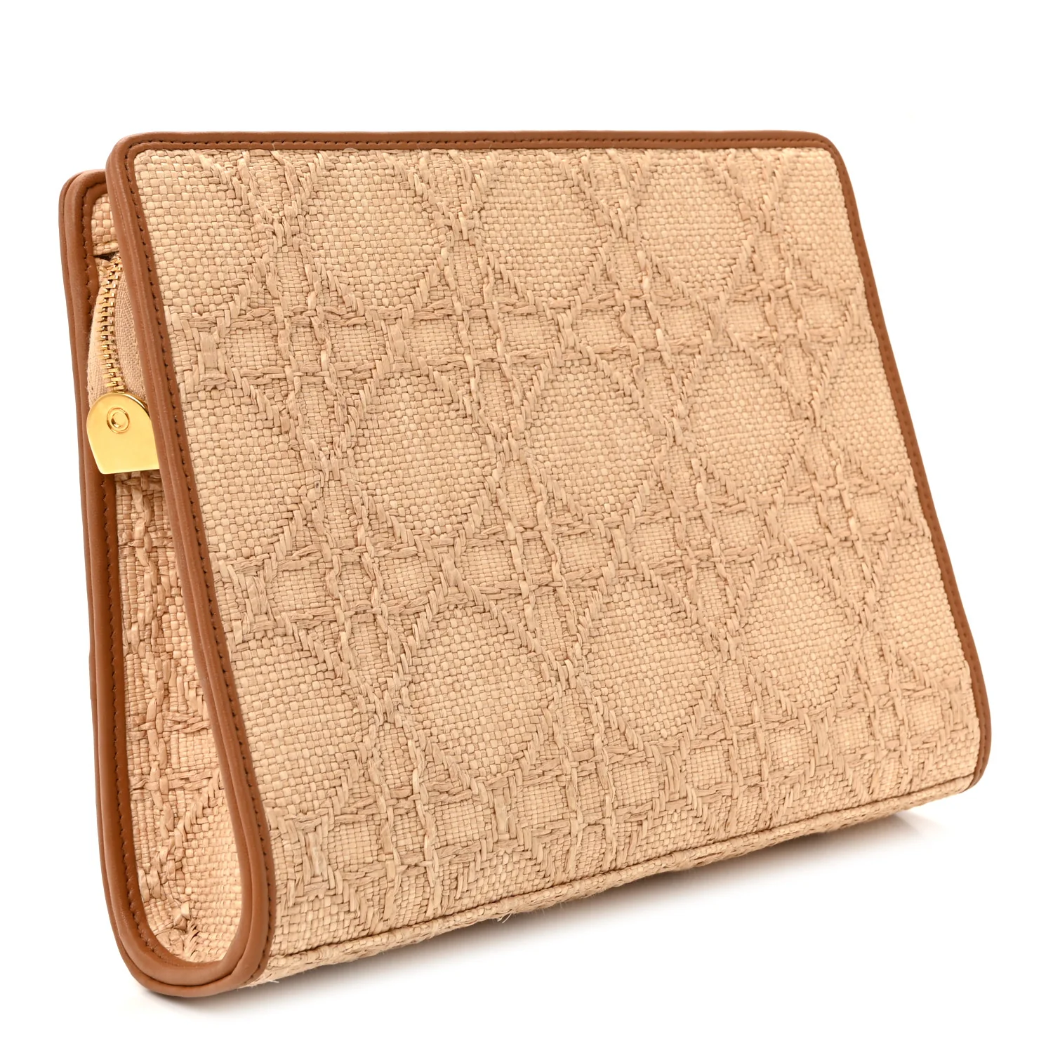 Raffia Cannage 30 Montaigne Dea Pouch Natural - Image 2