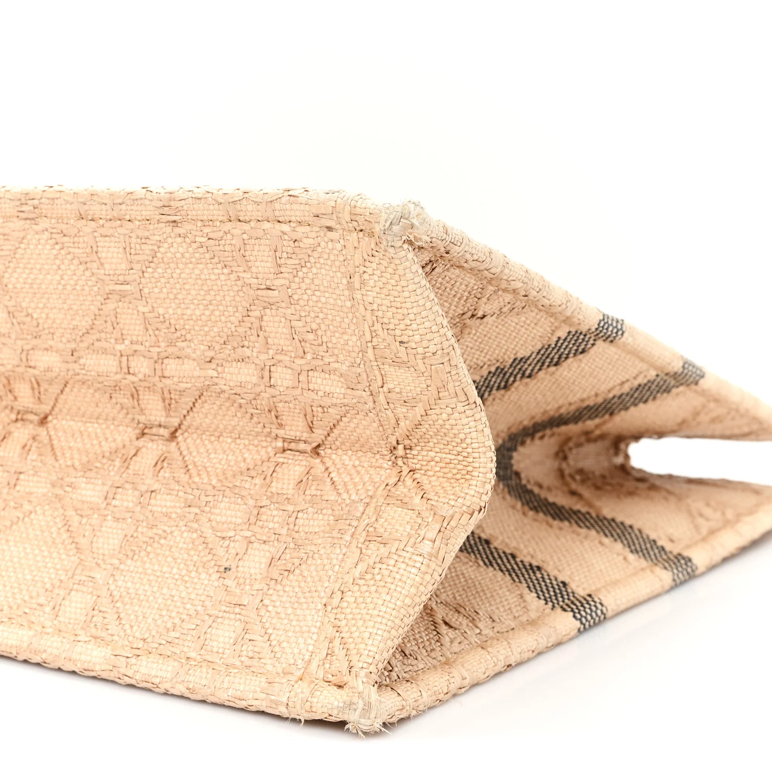 Raffia Cannage Large Book Tote Natural - Image 10
