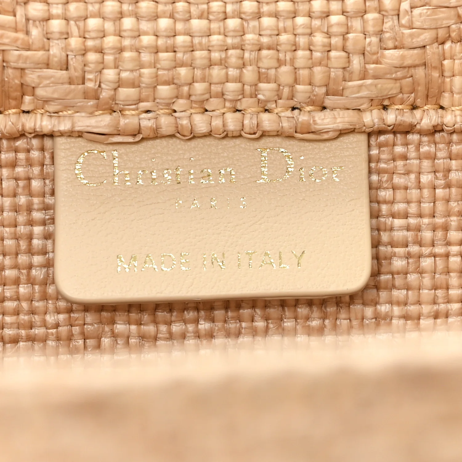 Raffia Cannage Large Book Tote Natural - Image 6