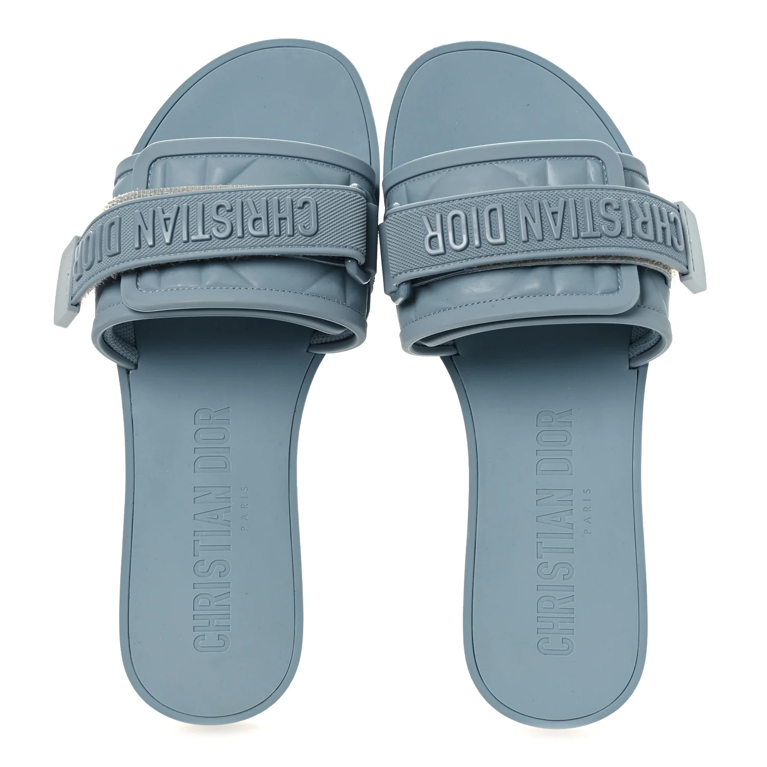 Rubber Macrocannage Dio(r)evolution Slide Sandals 36 Bracing Blue - Image 2