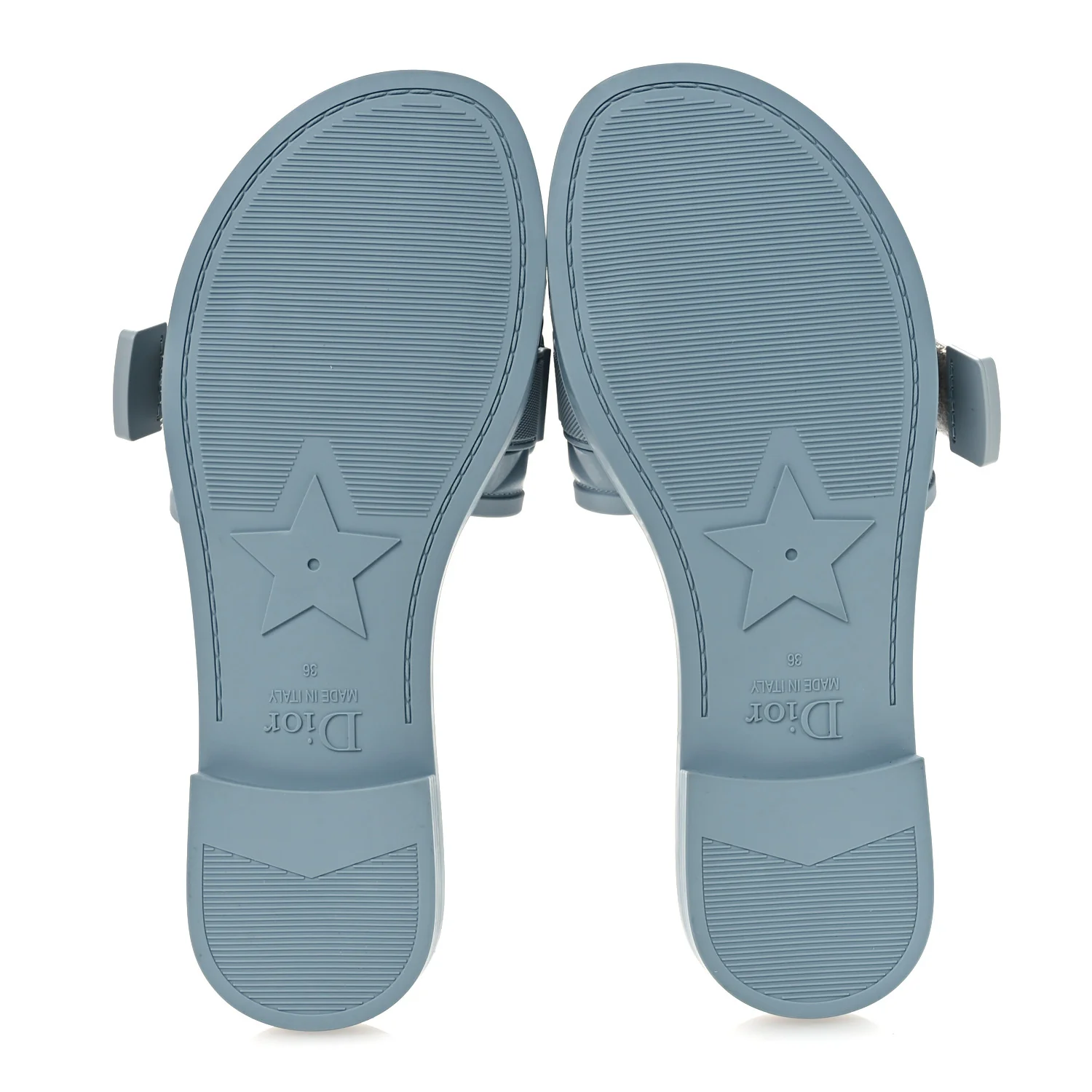 Rubber Macrocannage Dio(r)evolution Slide Sandals 36 Bracing Blue - Image 8