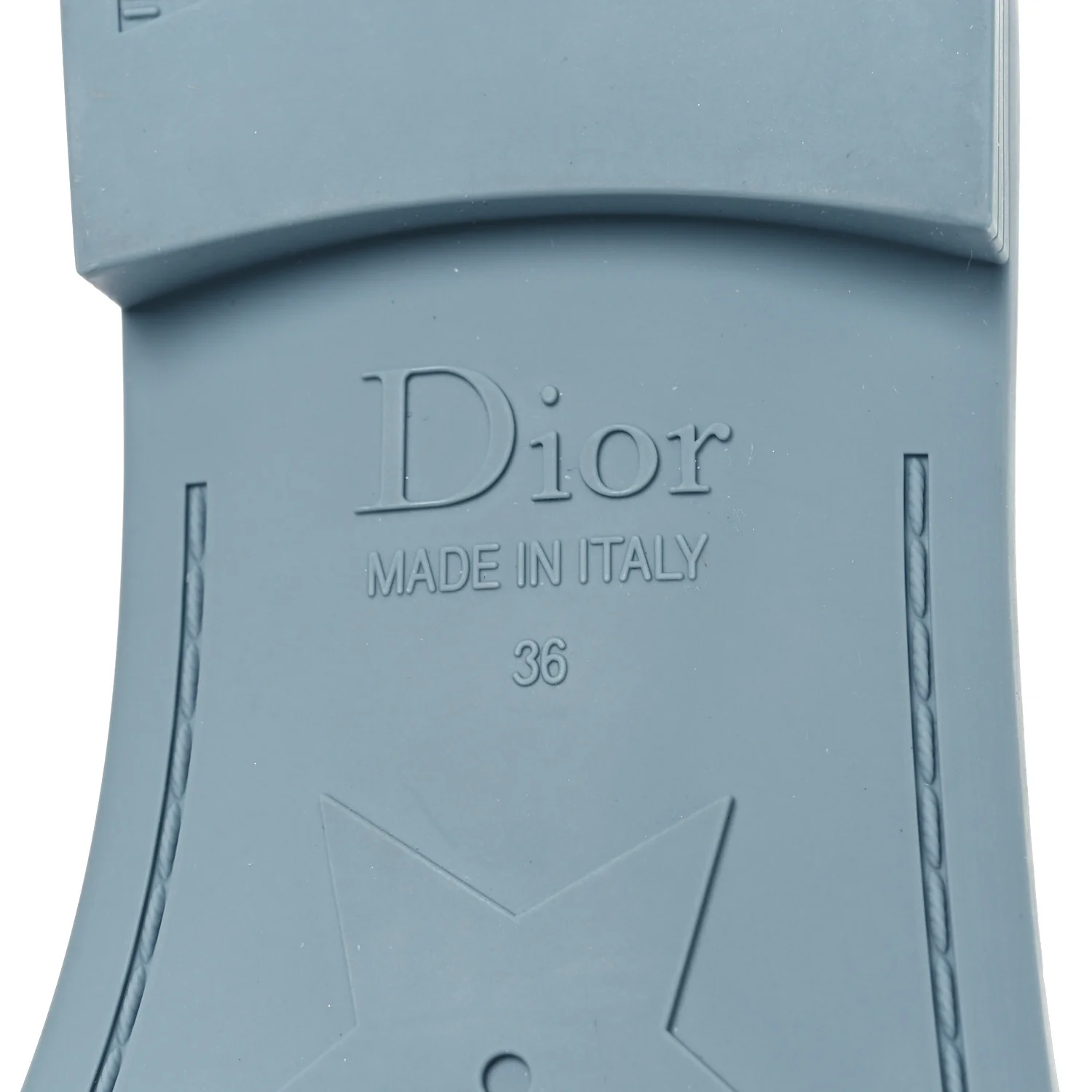 Rubber Macrocannage Dio(r)evolution Slide Sandals 36 Bracing Blue - Image 9