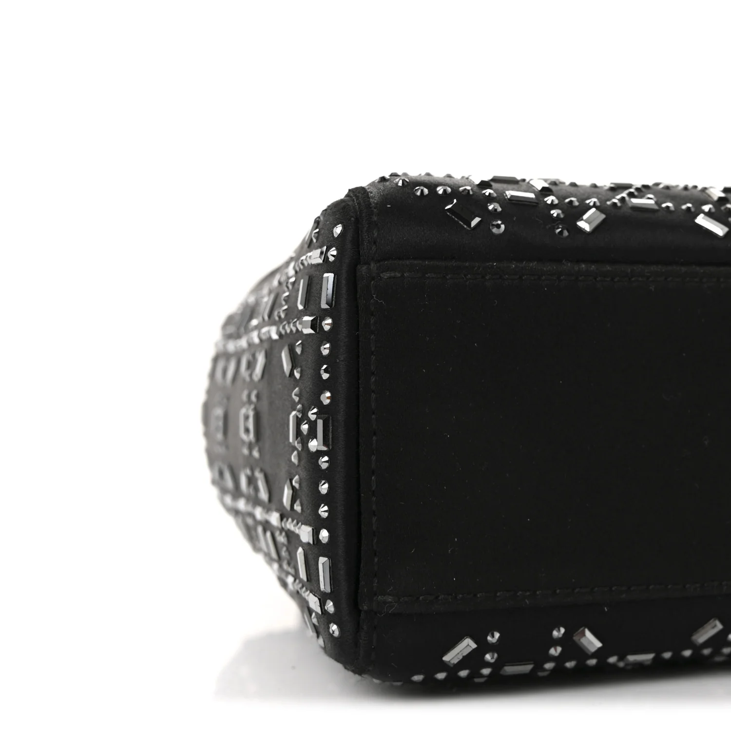 Satin Crystal Cannage Mini Lady Dior Black - Image 8