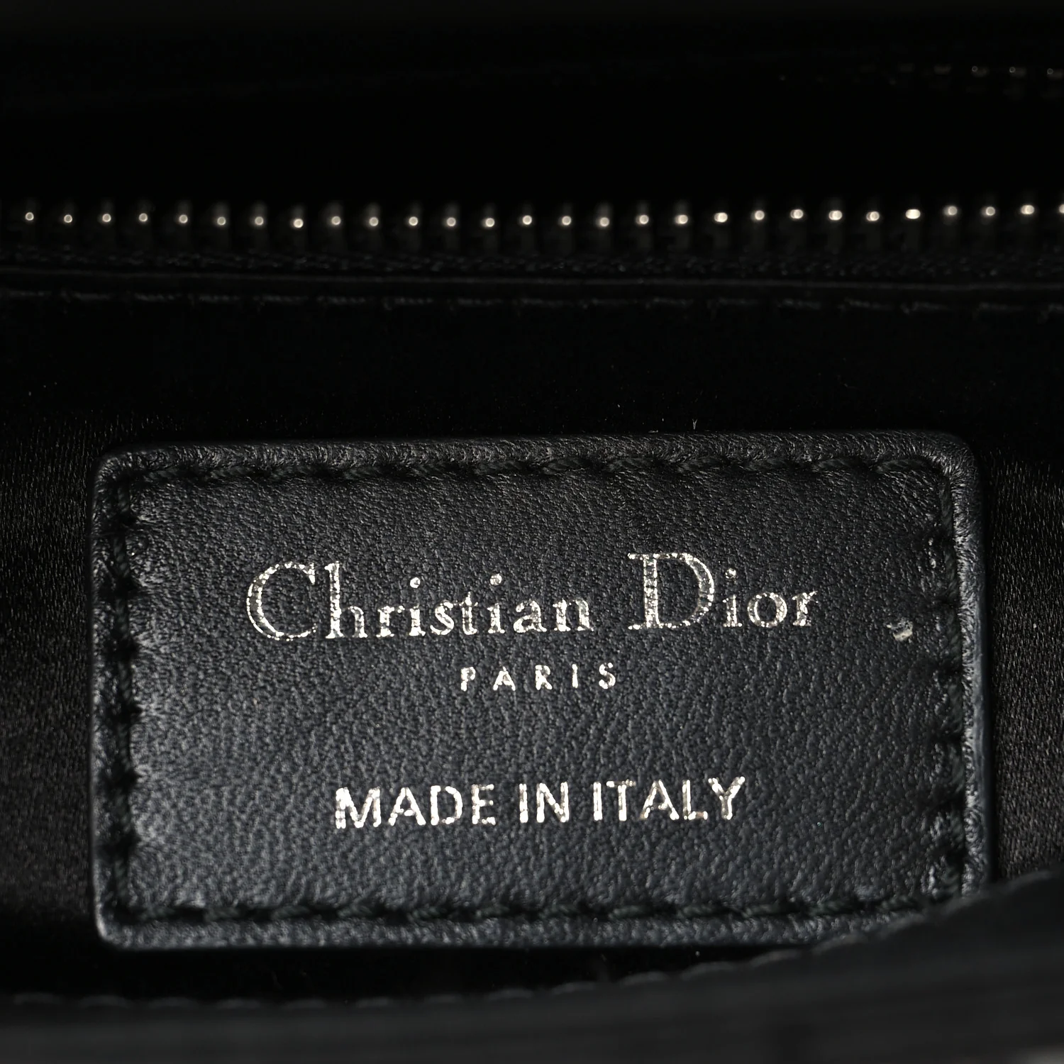 Satin Crystal Cannage Mini Lady Dior Black - Image 6