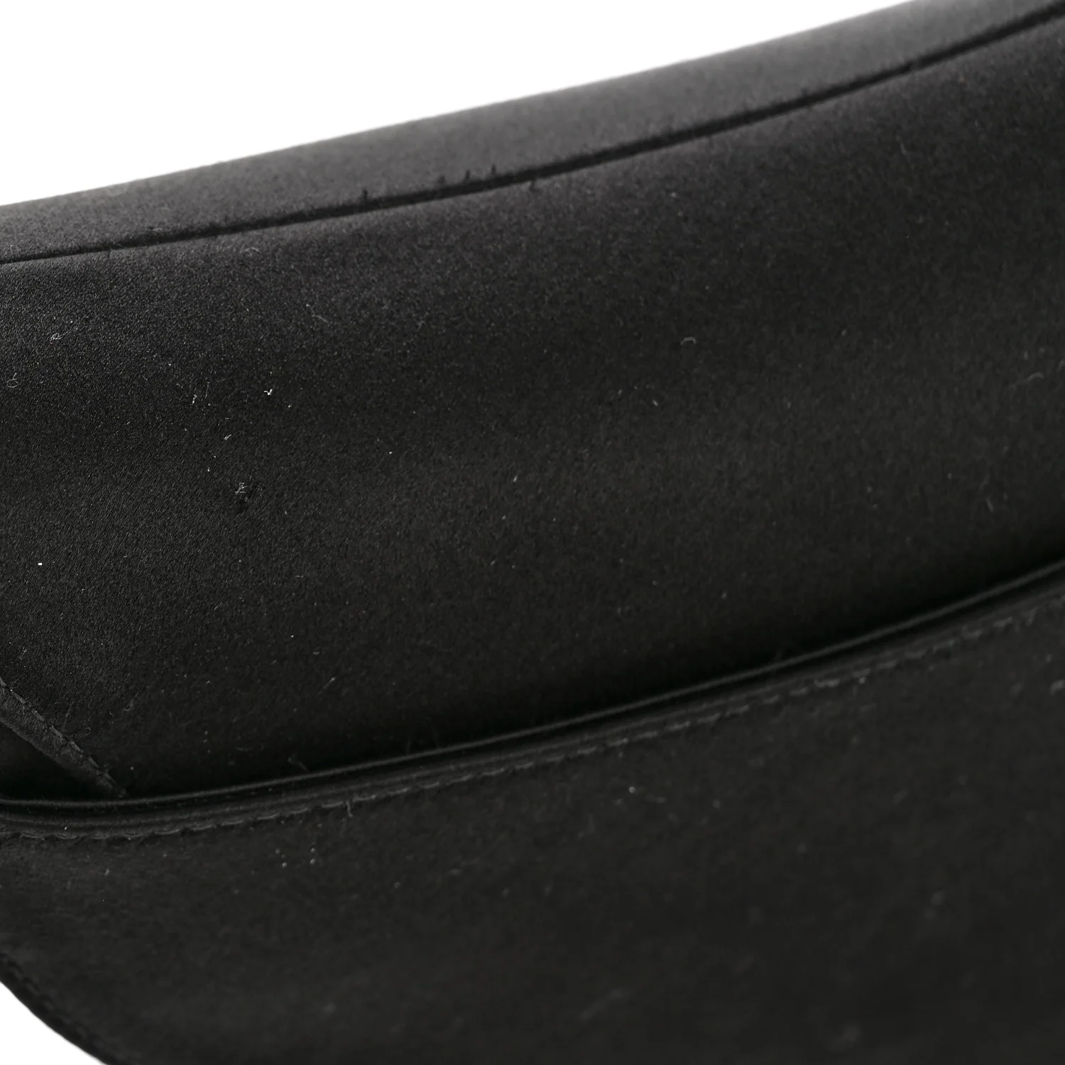 Satin Crystal Mini Saddle Bag Black - Image 13
