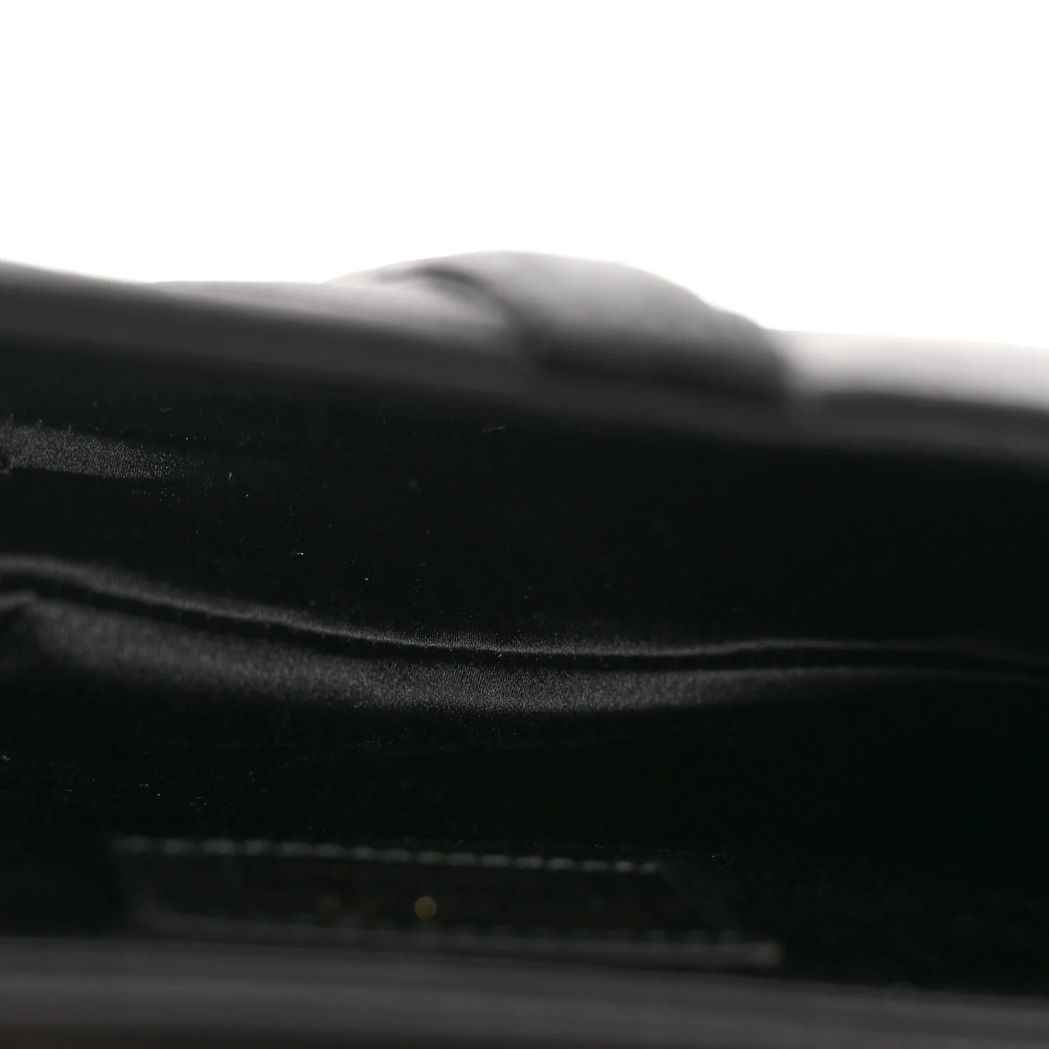 Satin Crystal Mini Saddle Bag Black - Image 5