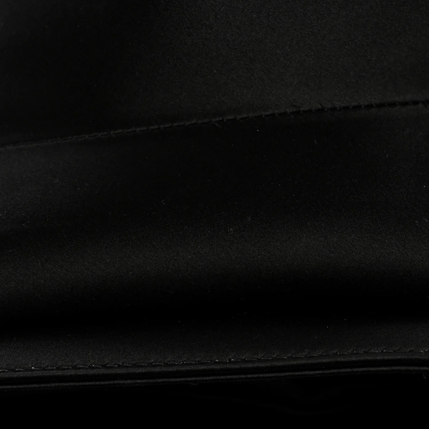 Satin Crystal Mini Saddle Bag Black - Image 7