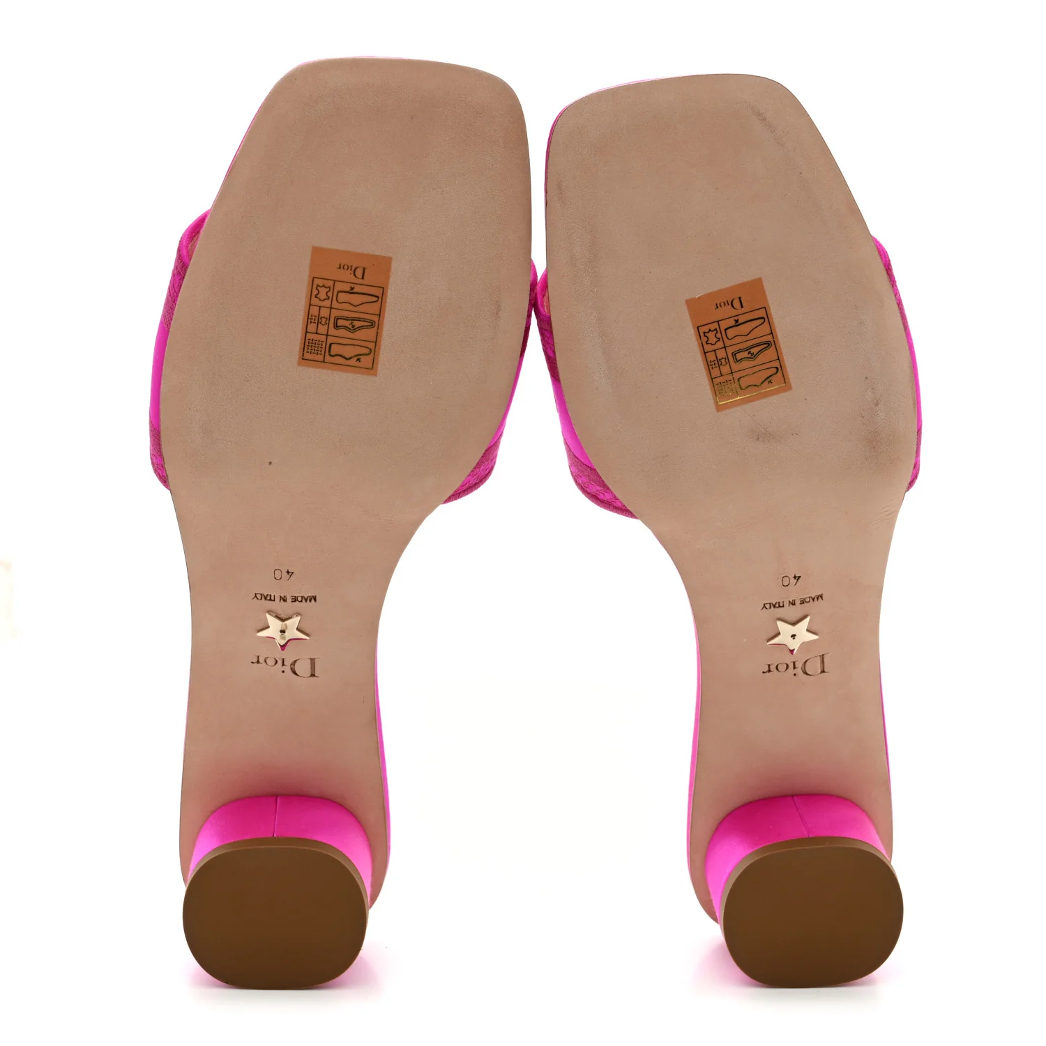 Satin Dioriviera Embroidered Dway 35mm Slide Sandals 40 Rani Pink - Image 6