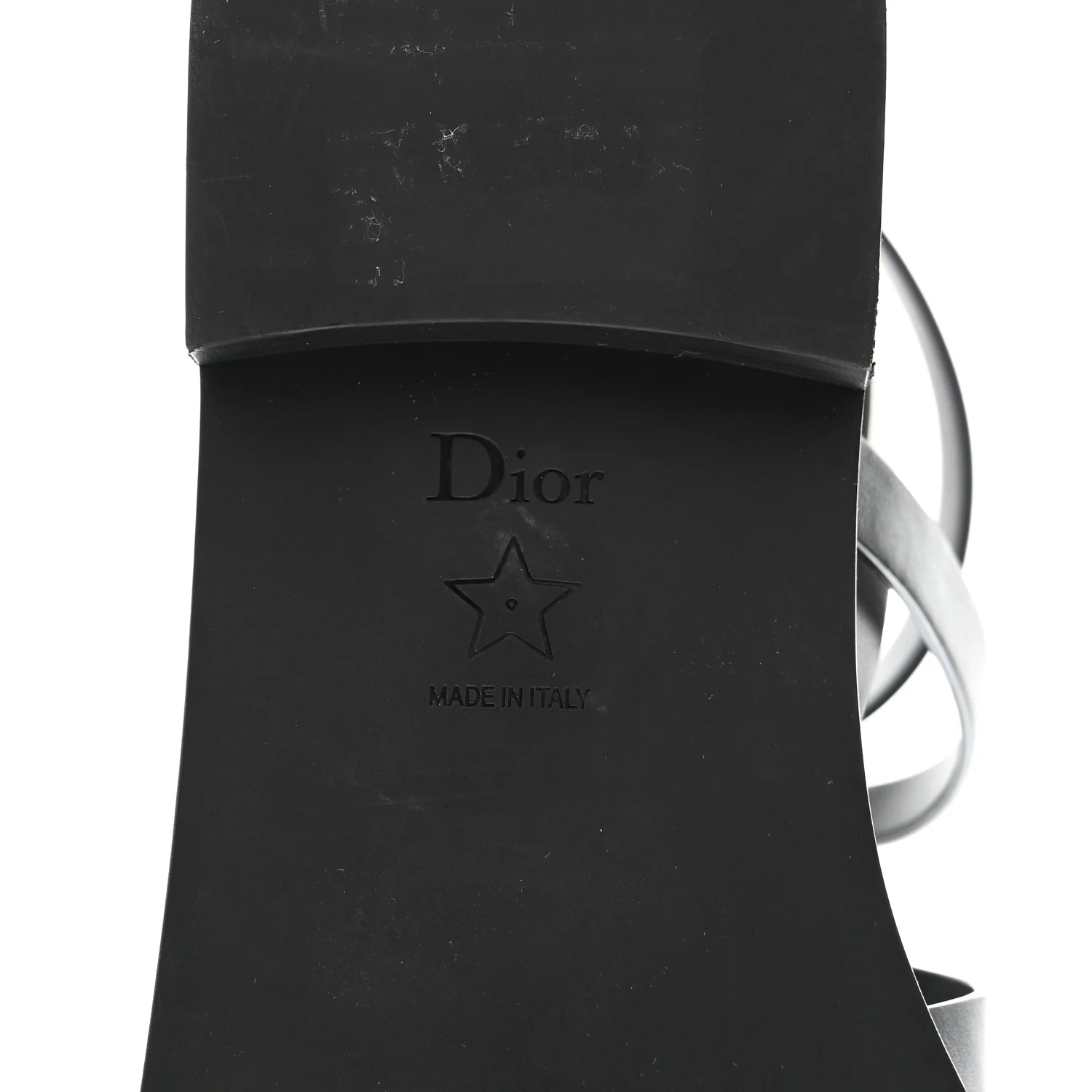 Shiny Calfskin L'Amazone Sandals 41 Black - Image 7