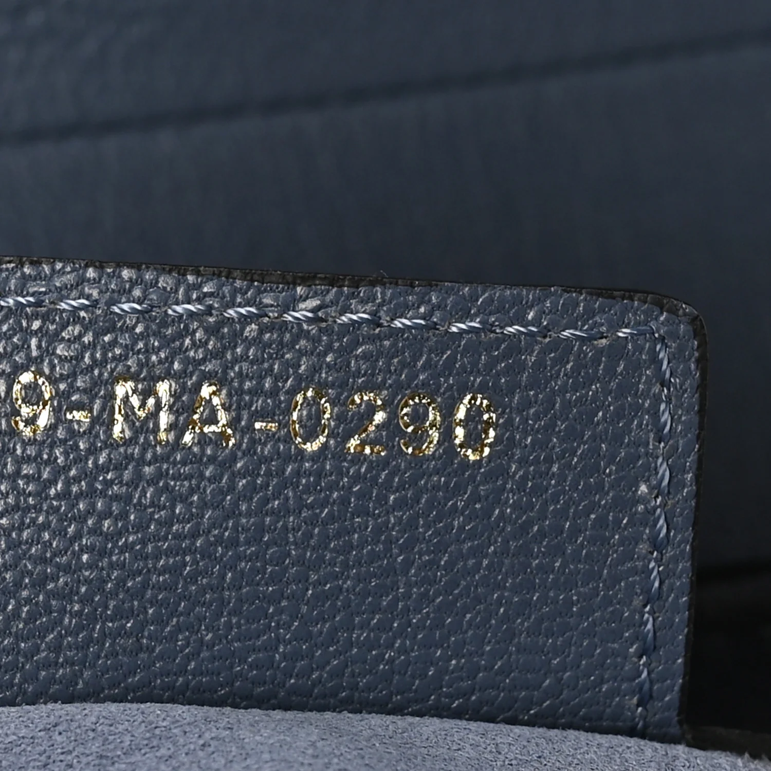 Shiny Goatskin Saddle Bag Cloud Blue - Image 7