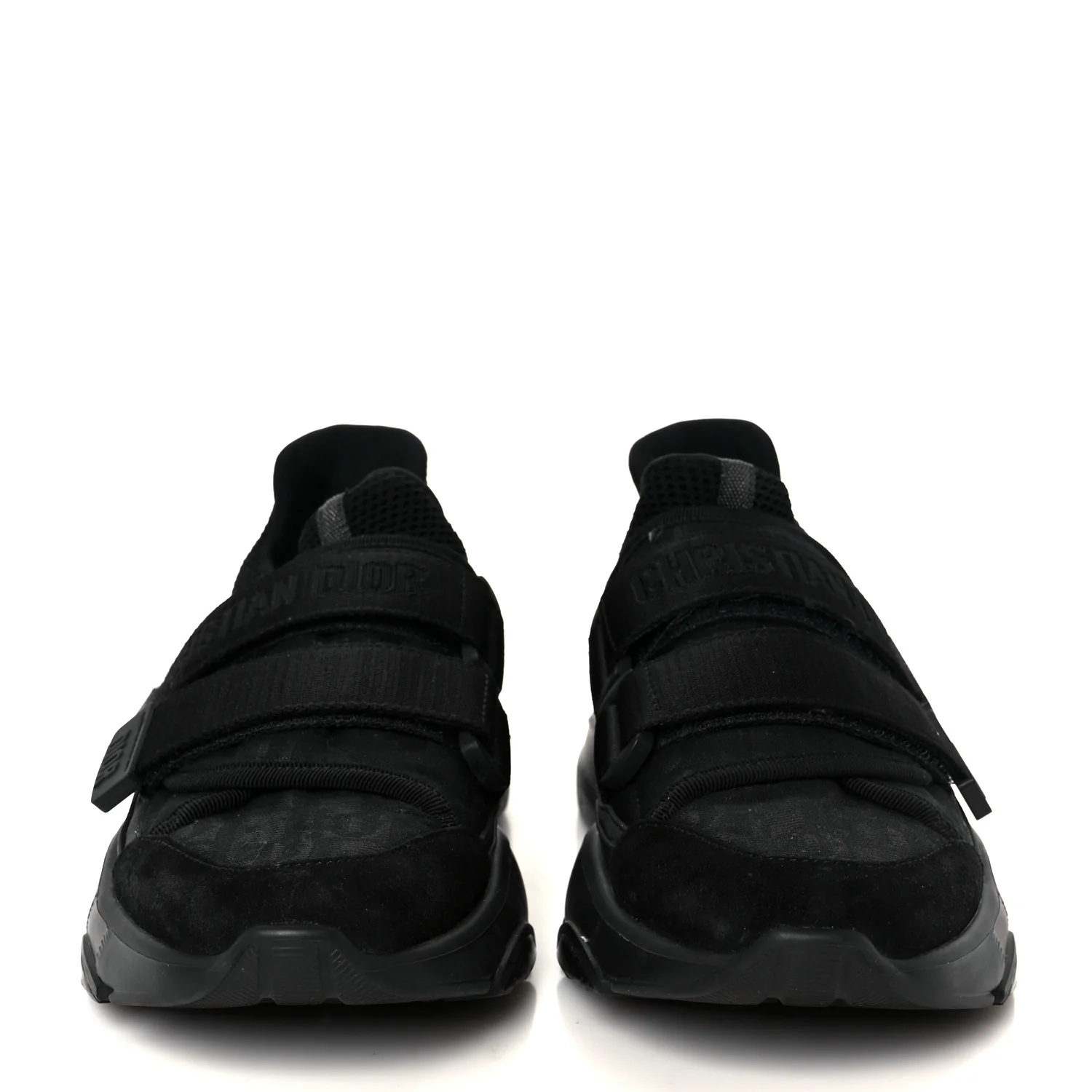 Shiny Oblique Technical Fabric Nylon Womens D-Wander Sneakers 35.5 Black - Image 3