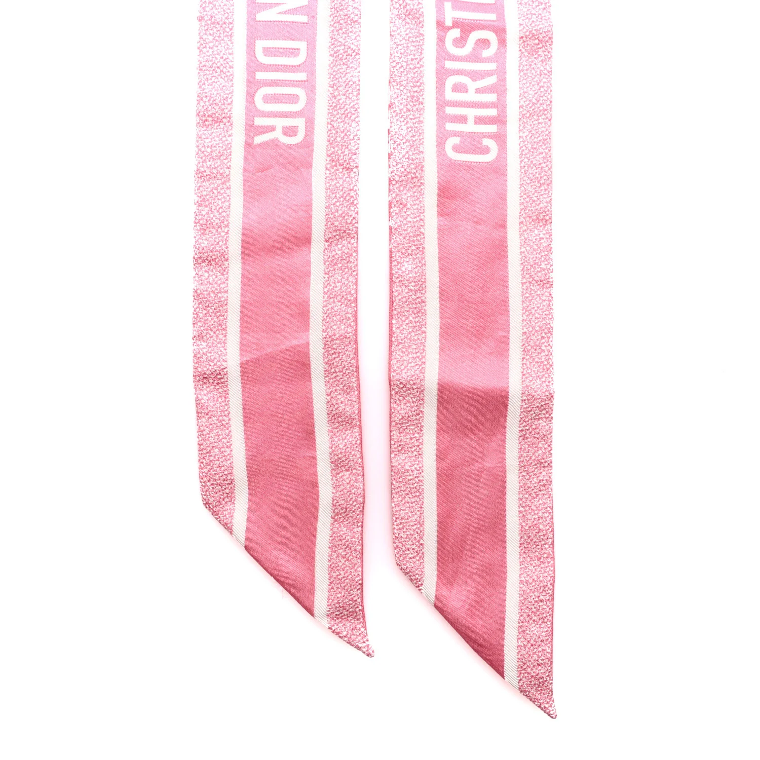 Silk Houndstooth Mitzah Scarf Pink - Image 2