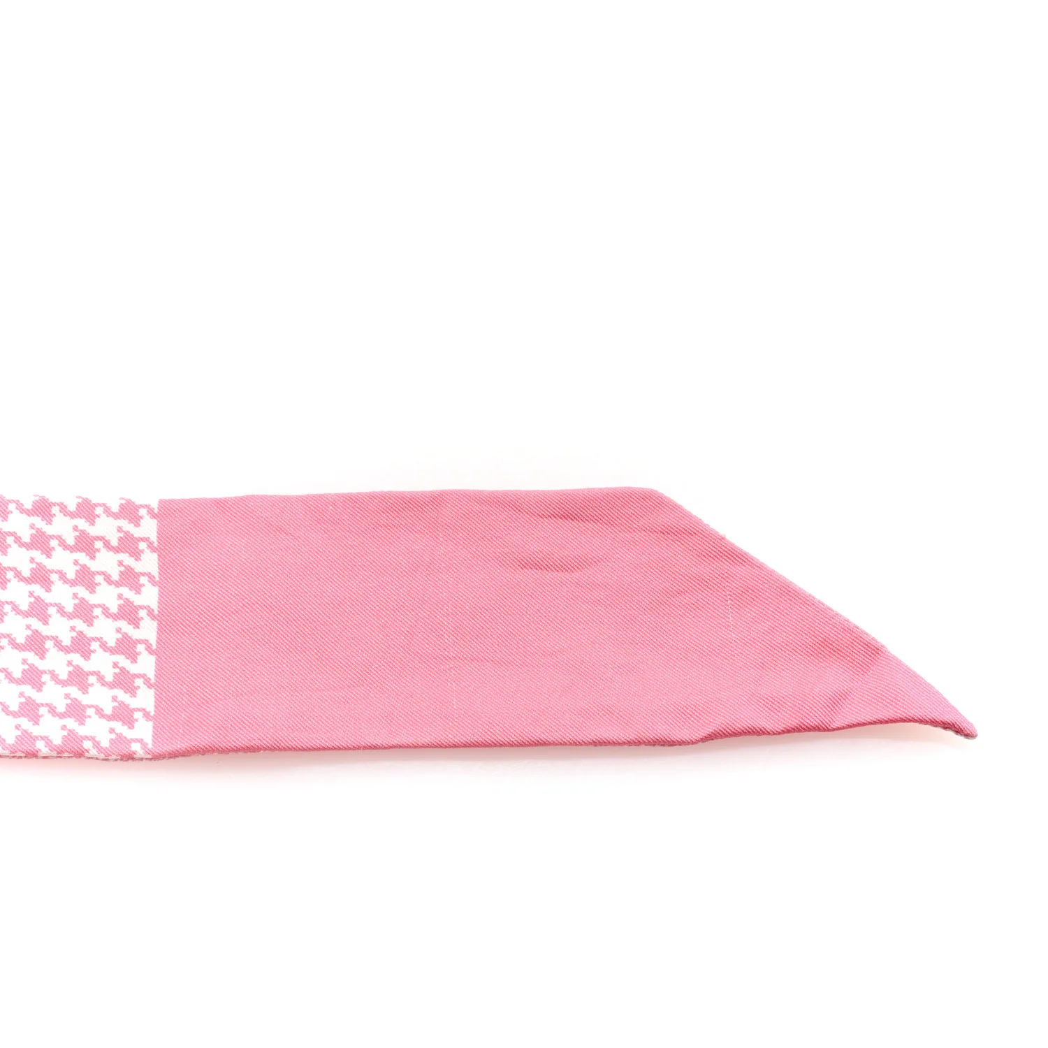 Silk Houndstooth Mitzah Scarf Pink - Image 5