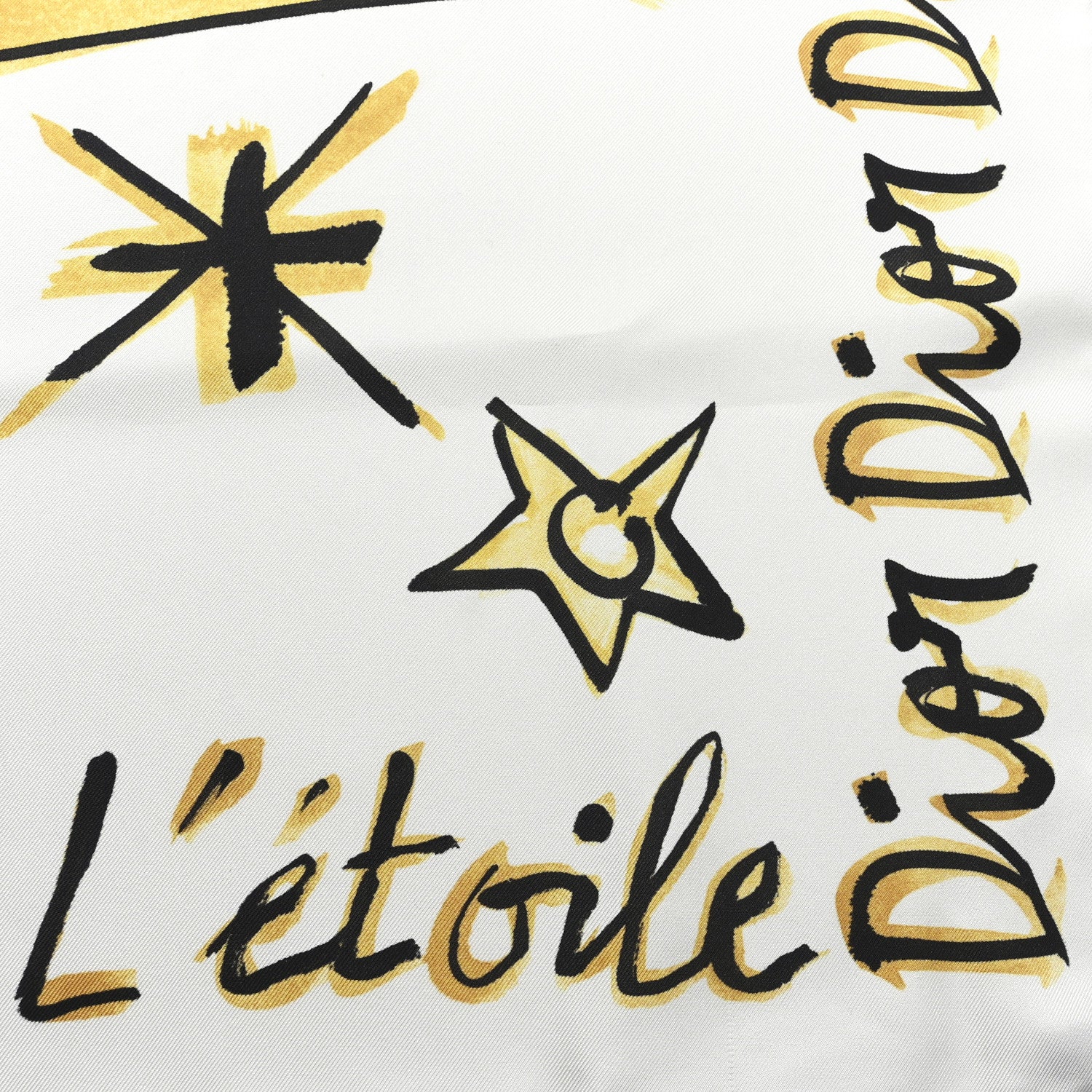 Silk L'Etoile Star Square Scarf White Multicolor - Image 2