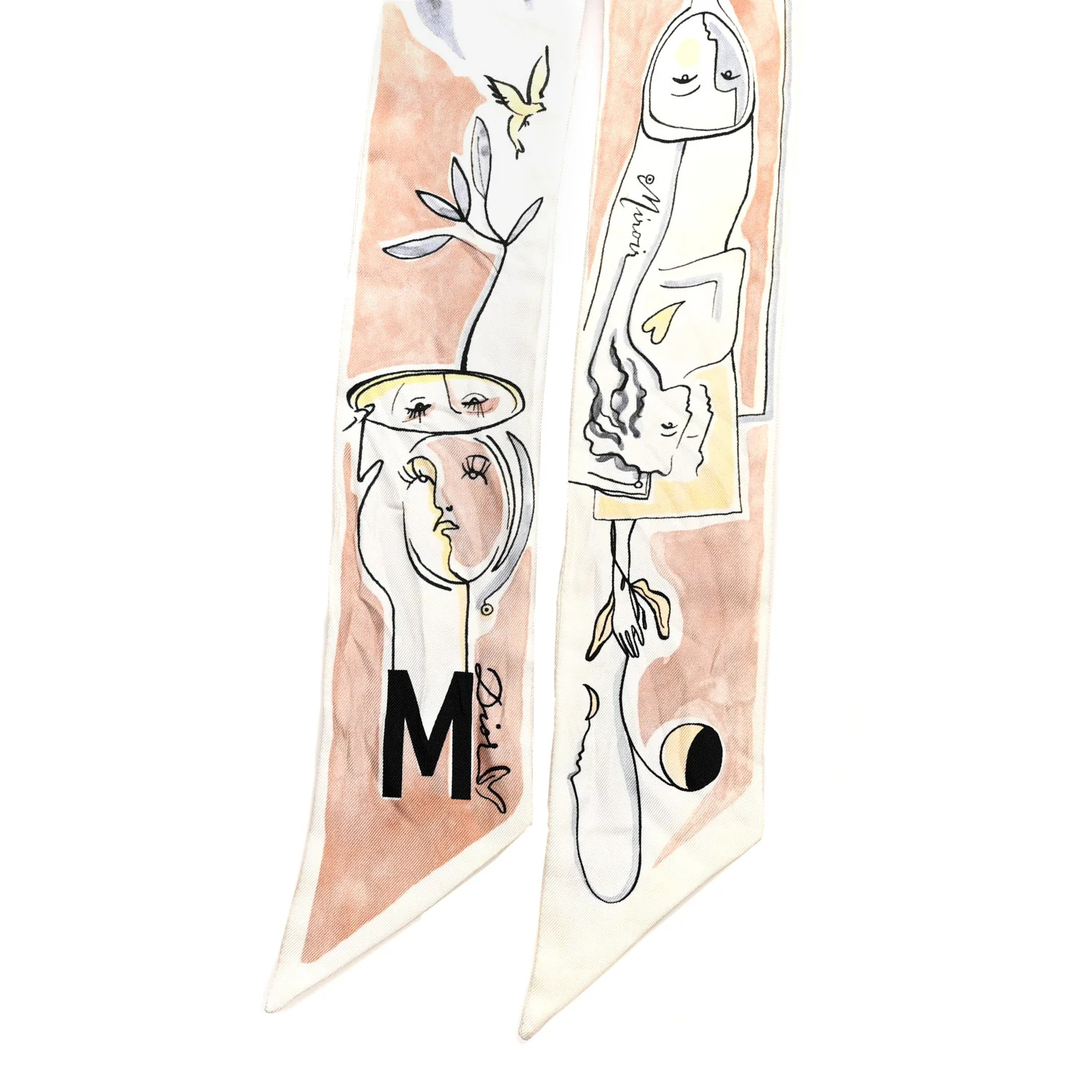 Silk Mitzah ABCDIOR "M" Scarf Pink - Image 2