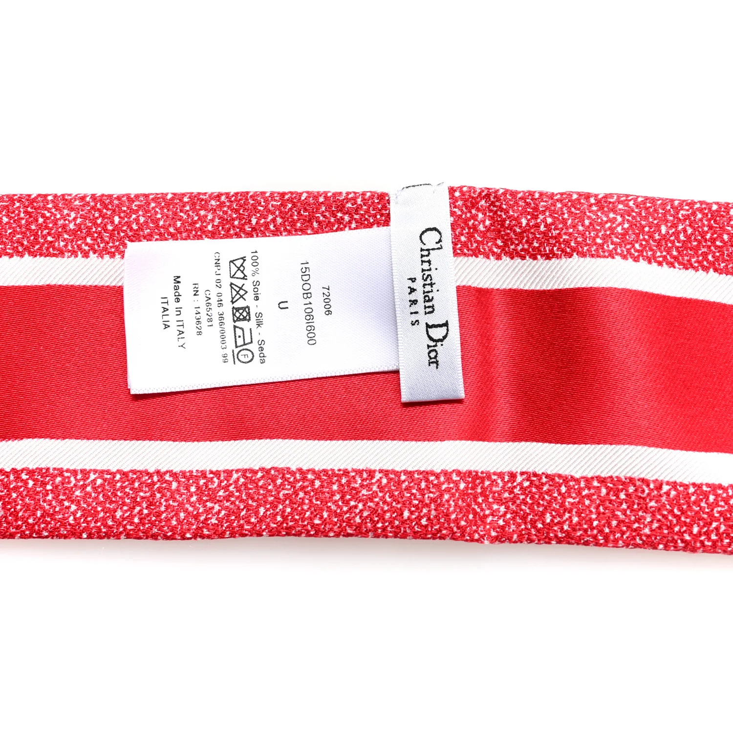 Silk Oblique Mitzah Scarf Red - Image 4