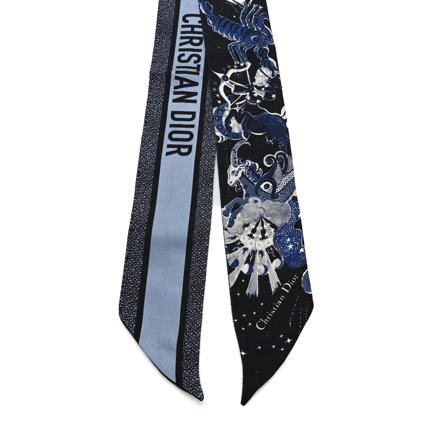 Silk Zodiac Fantastico Mitzah Scarf Blue - Image 2
