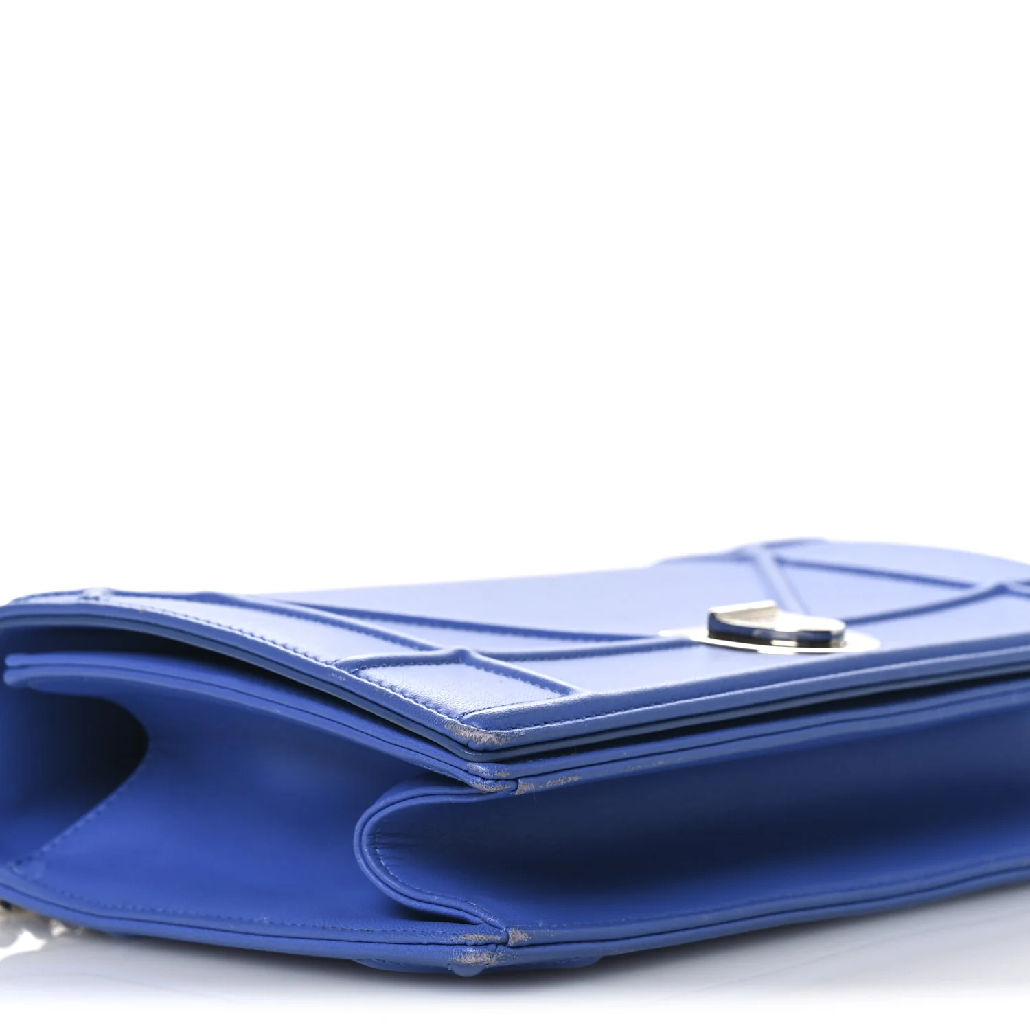 Smooth Calfskin Medium Diorama Flap Bag Blue - Image 9