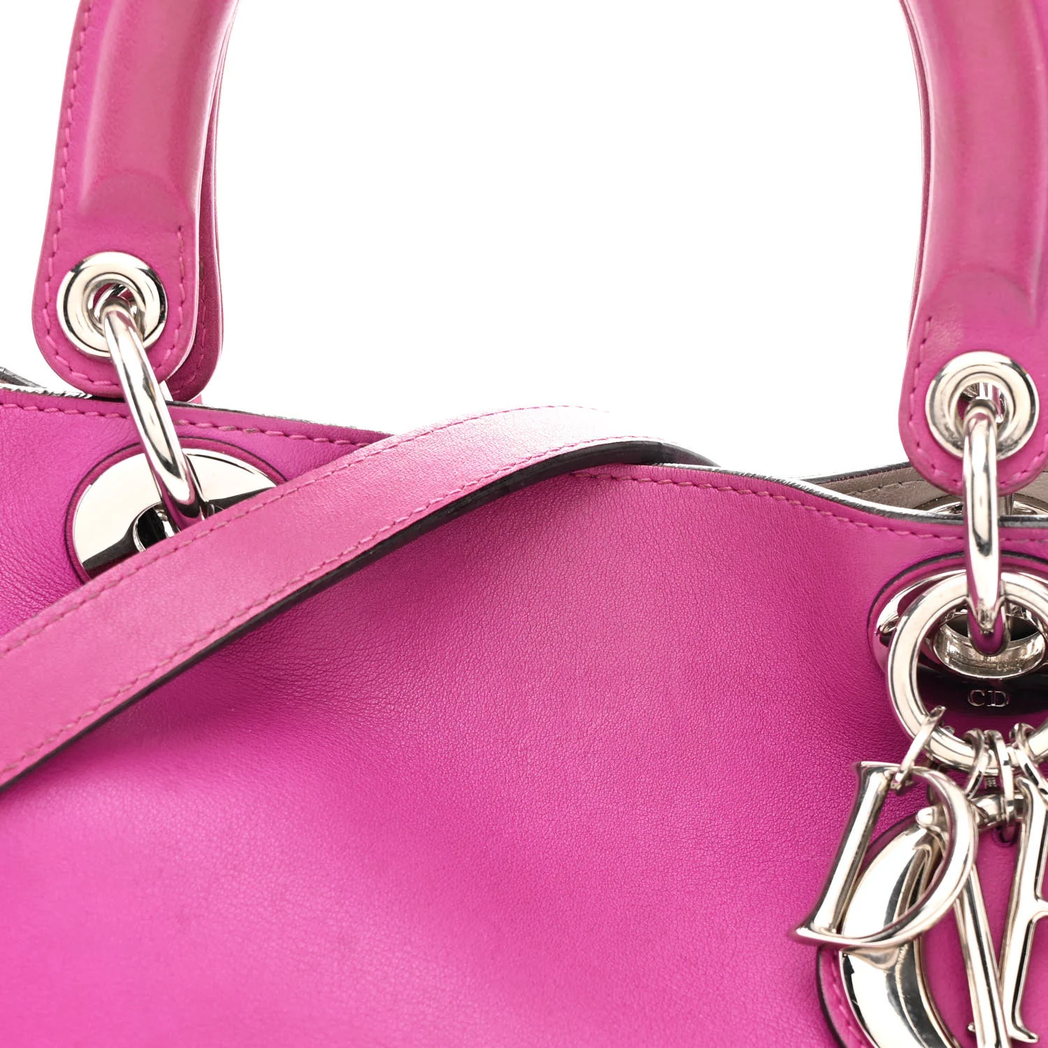 Smooth Calfskin Medium Diorissimo Tote Fuchsia - Image 11