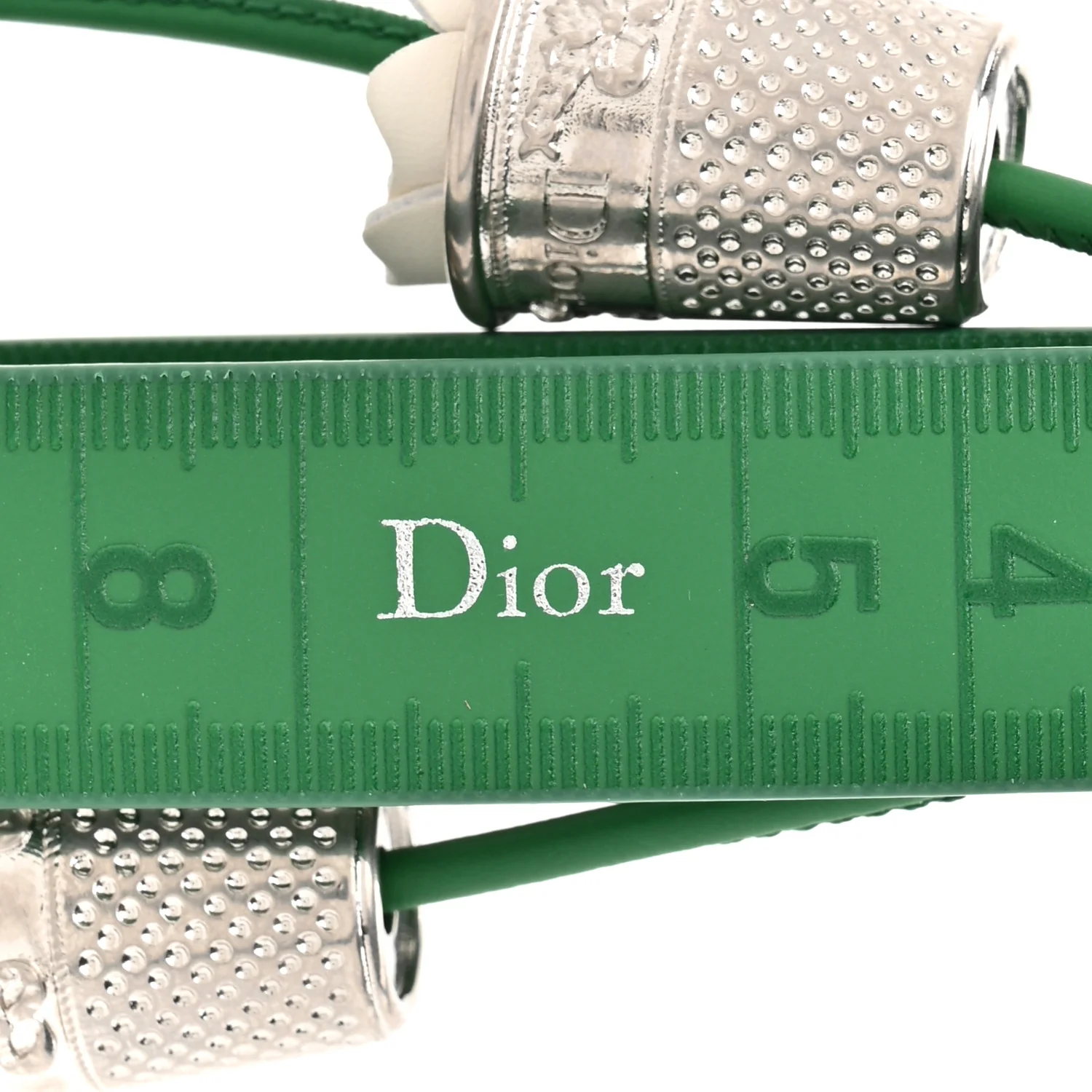 Smooth Calfskin Metal Lily Of The Valley Bag Charm Bright Green - Image 3