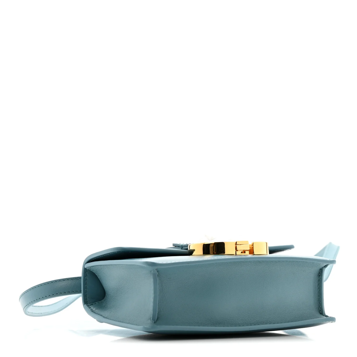 Smooth Calfskin Micro 30 Montaigne Flap Bag Cerulean Blue - Image 4