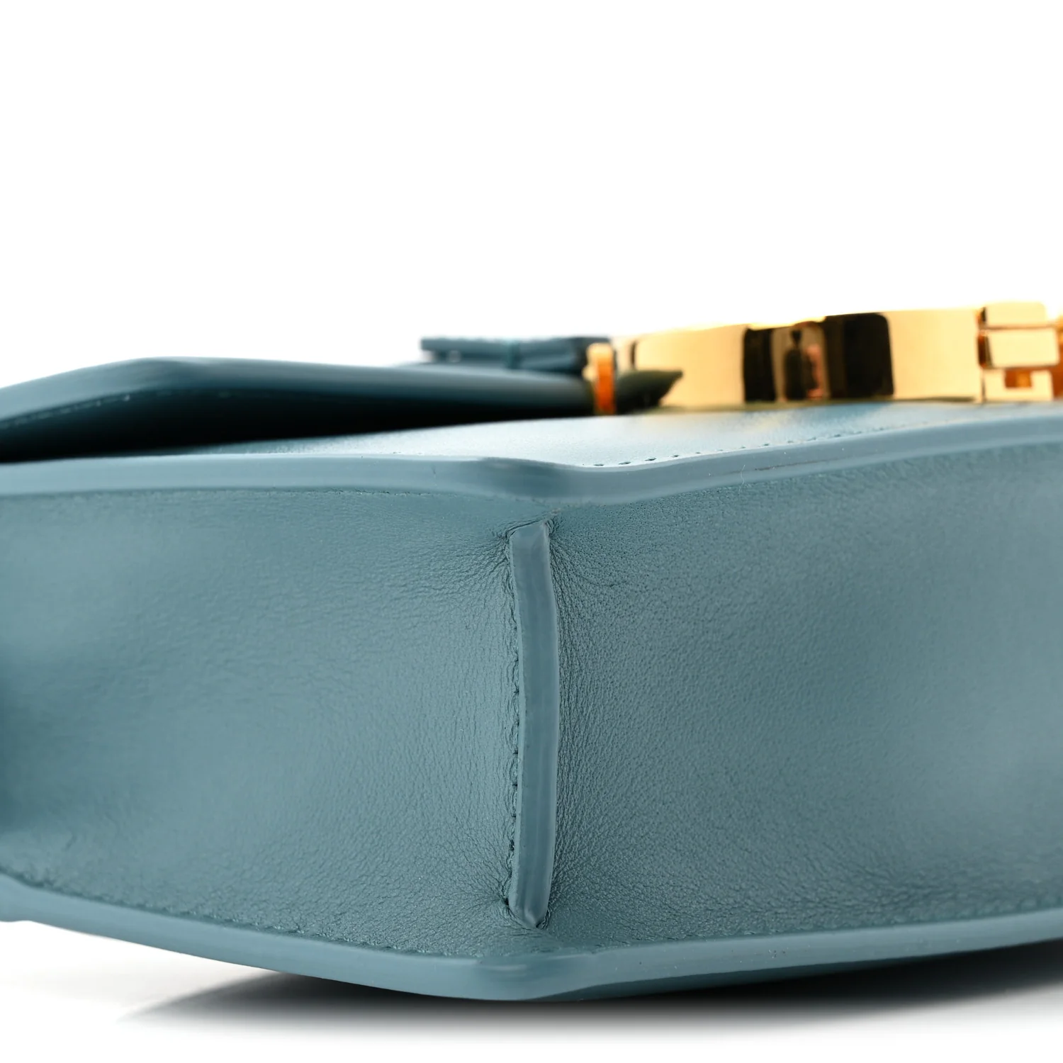 Smooth Calfskin Micro 30 Montaigne Flap Bag Cerulean Blue - Image 9