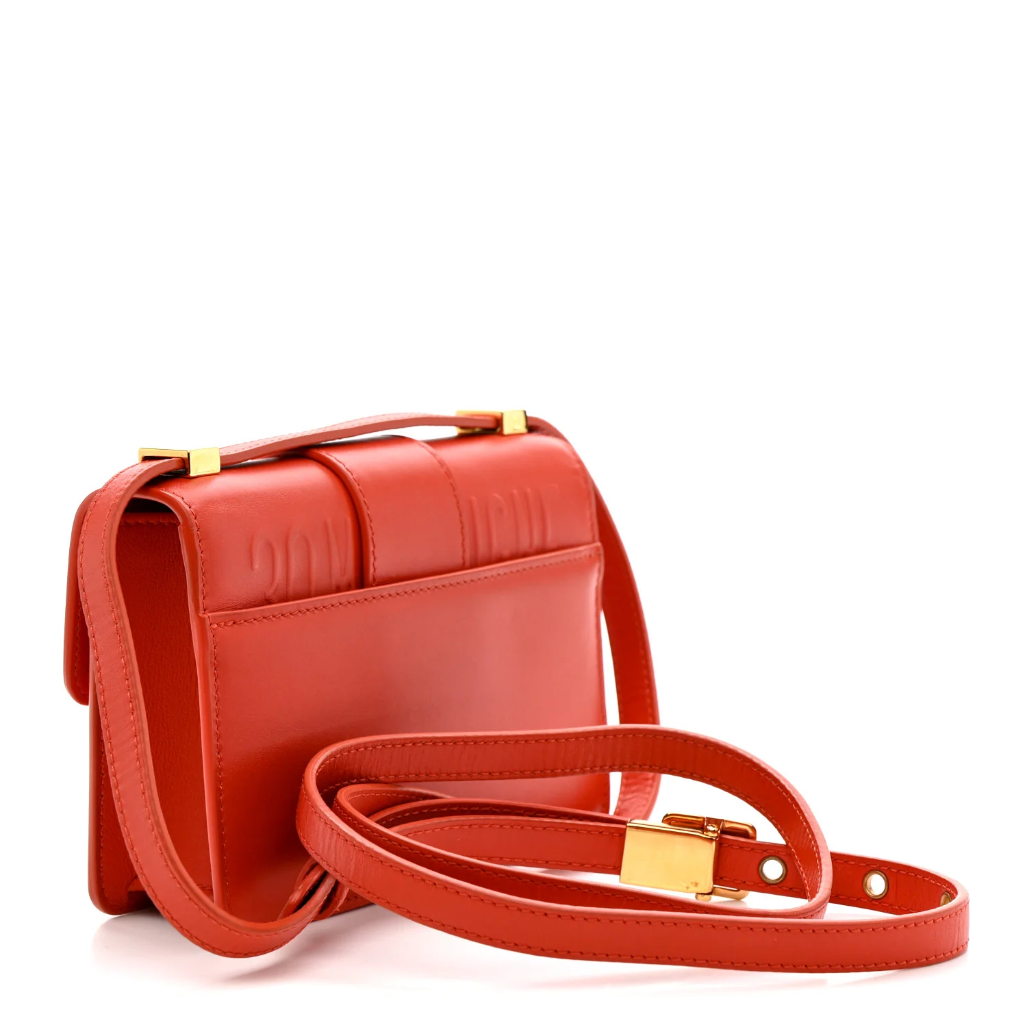 Smooth Calfskin Micro 30 Montaigne Flap Bag Orange - Image 3