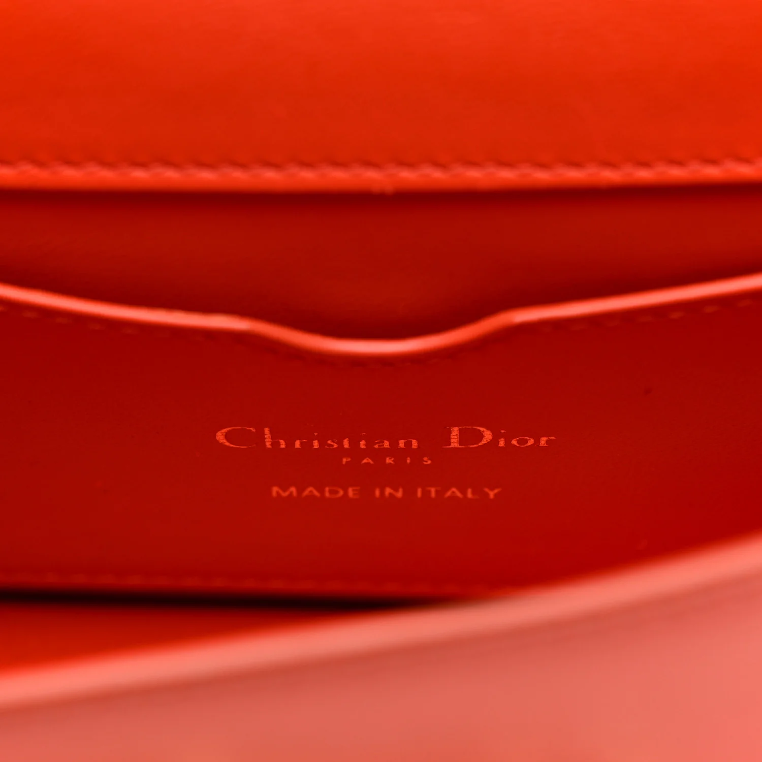 Smooth Calfskin Micro 30 Montaigne Flap Bag Orange - Image 6