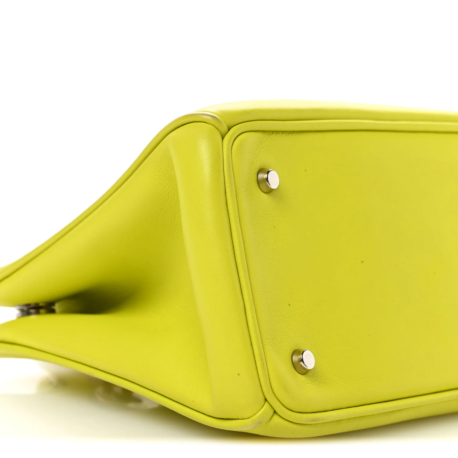 Smooth Calfskin Mini Diorissimo Tote Neon Yellow Blue - Image 10
