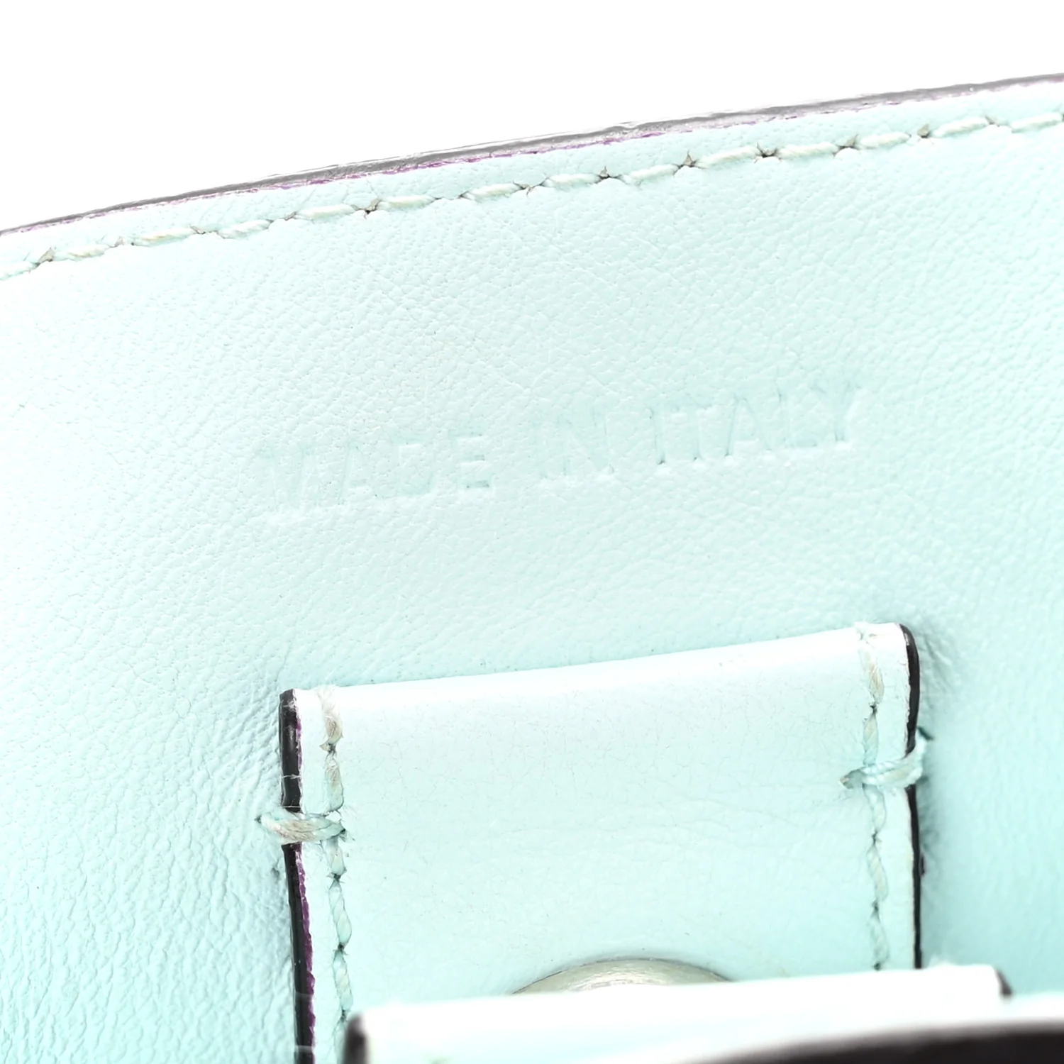 Smooth Calfskin Mini Diorissimo Tote Neon Yellow Blue - Image 7