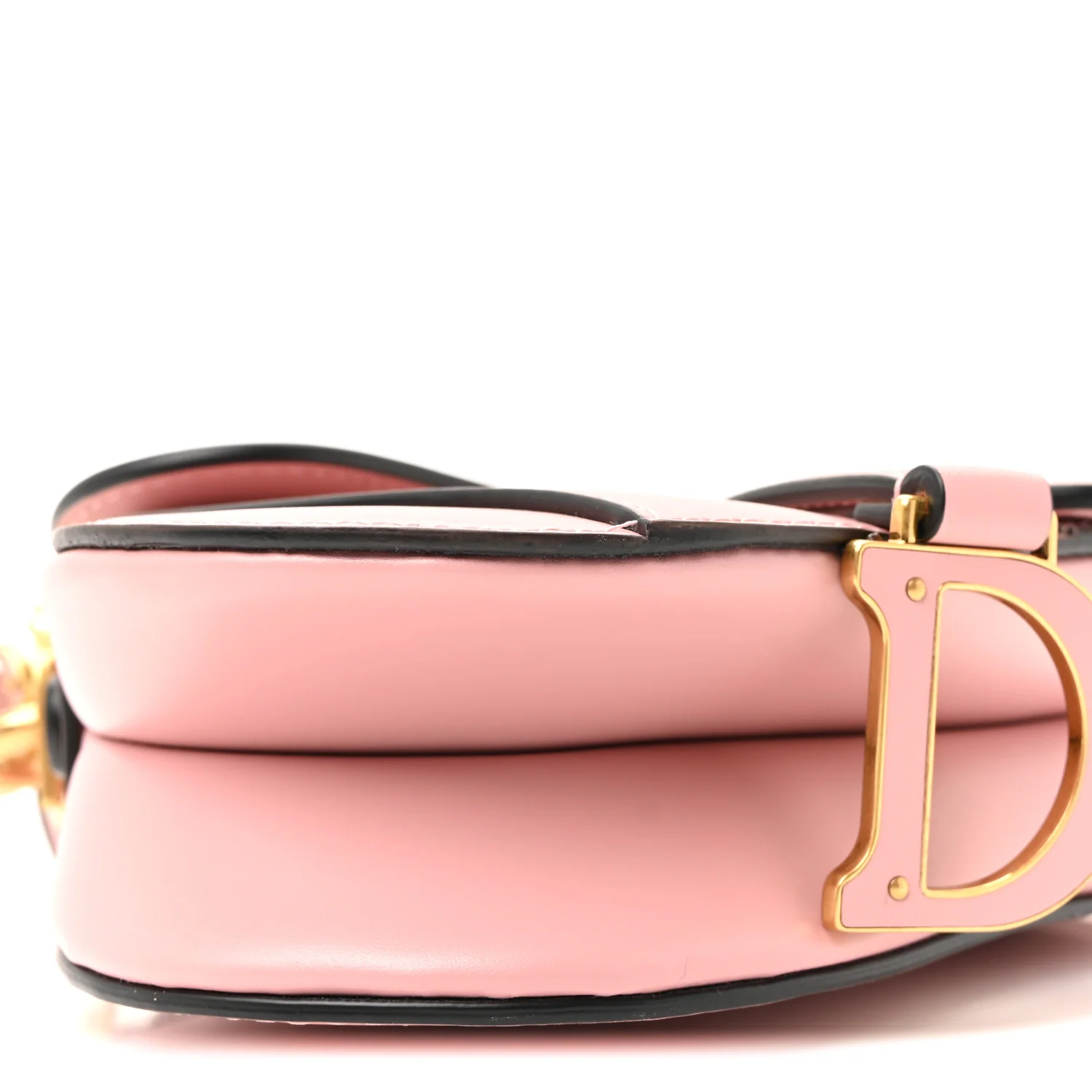 Smooth Calfskin Mini Saddle Bag With Strap Antique Pink - Image 15